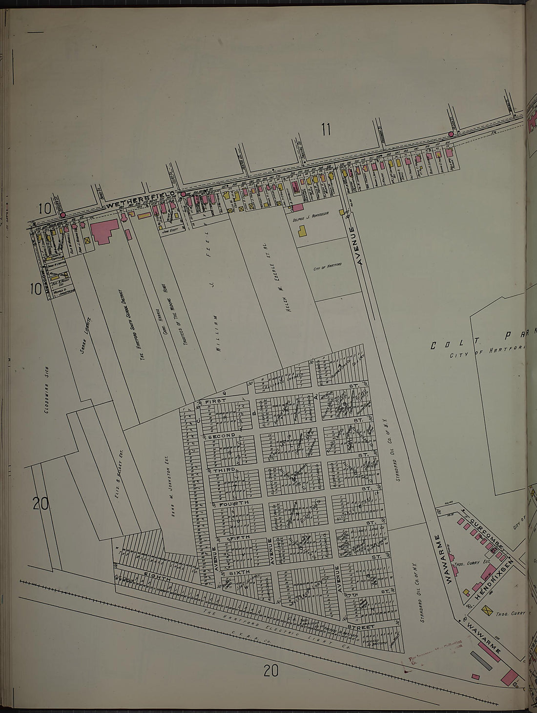 This old map of West Hartford, Hartford County, Connecticut was created by Sanborn Map Company in 1920