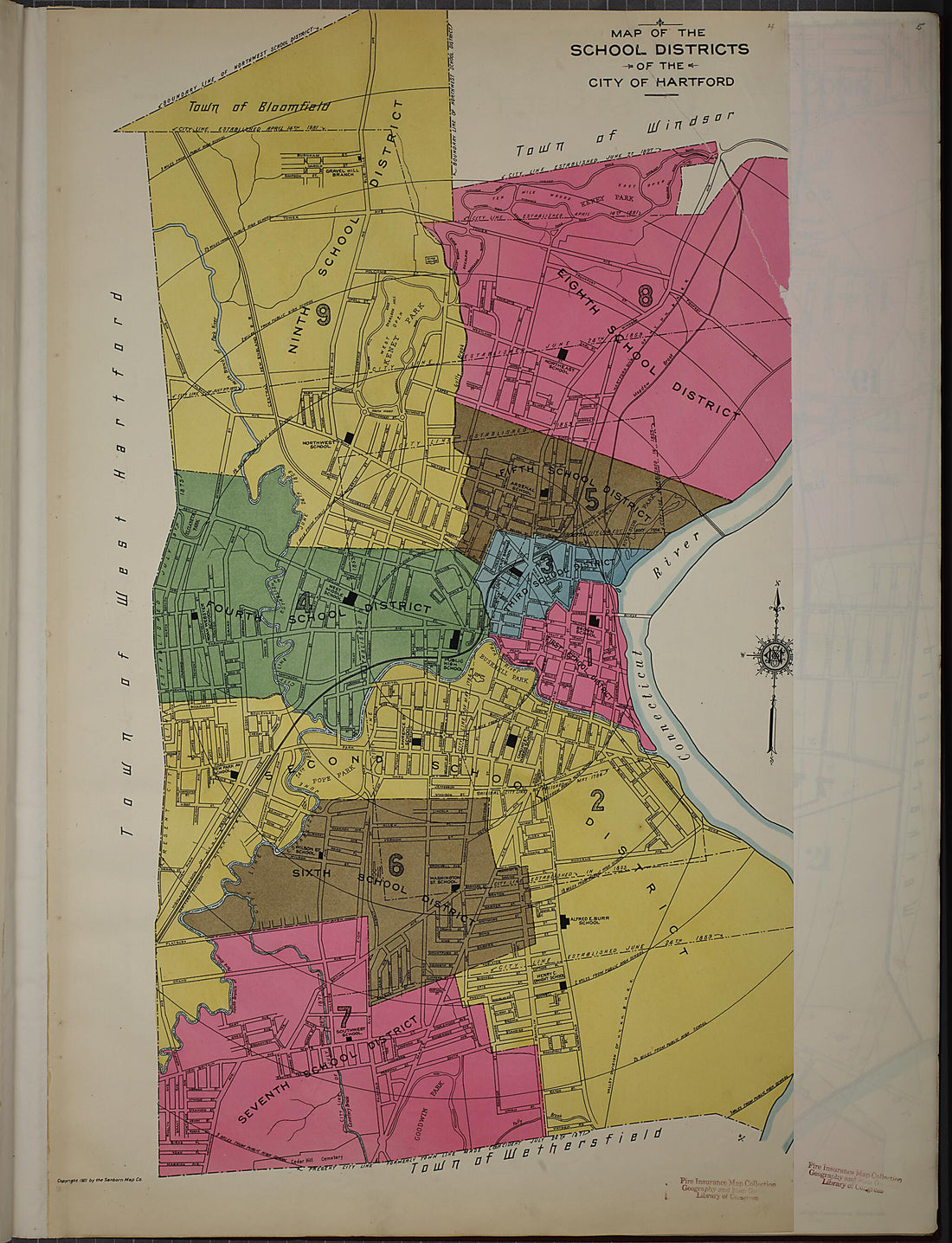 This old map of West Hartford, Hartford County, Connecticut was created by Sanborn Map Company in 1920