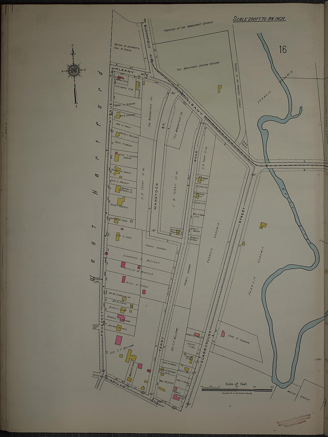 This old map of West Hartford, Hartford County, Connecticut was created by Sanborn Map Company in 1920