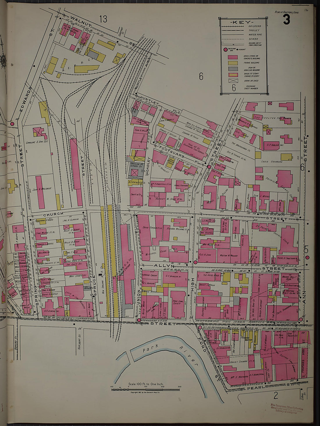 This old map of West Hartford, Hartford County, Connecticut was created by Sanborn Map Company in 1920
