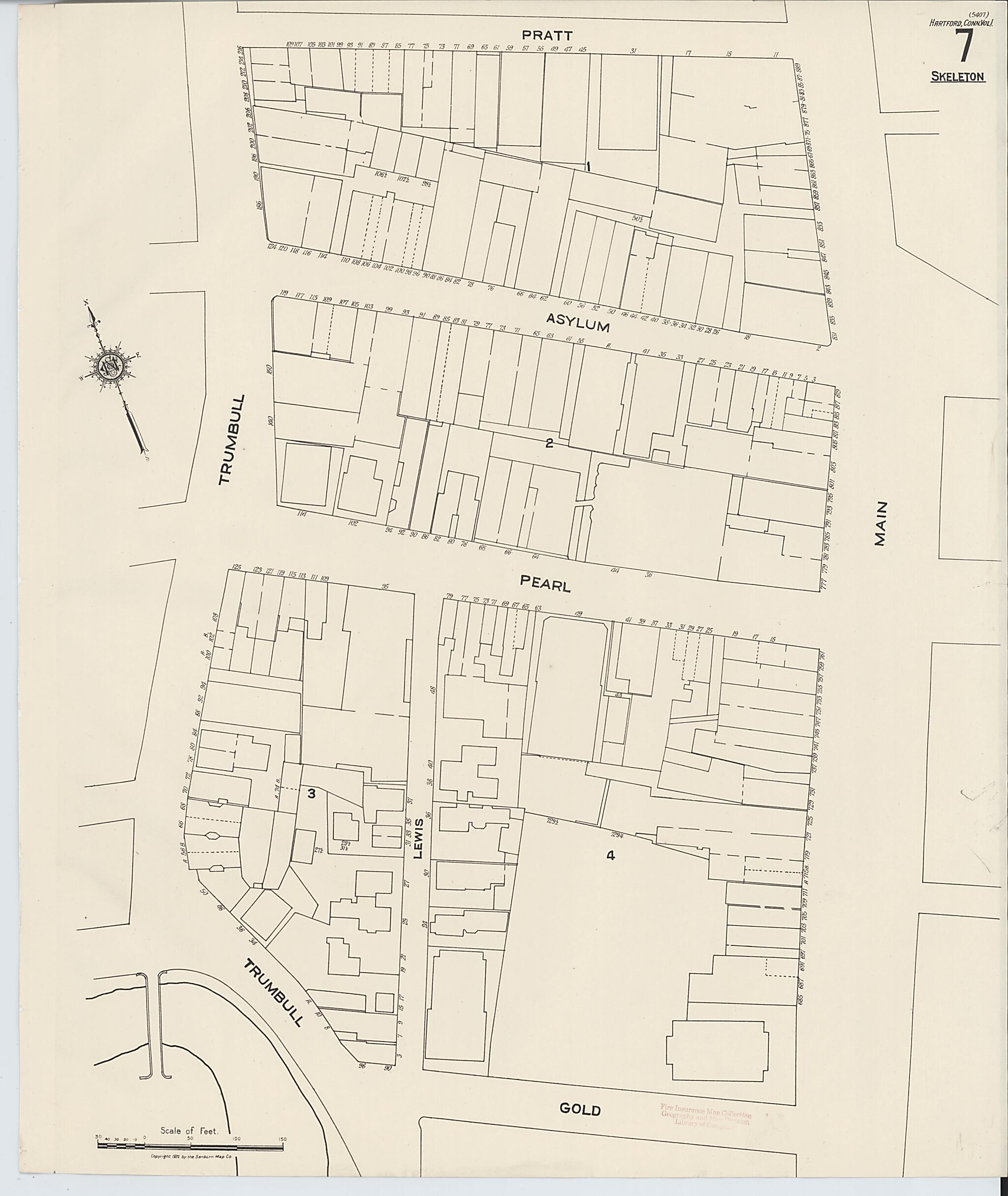 This old map of West Hartford, Hartford County, Connecticut was created by Sanborn Map Company in 1922