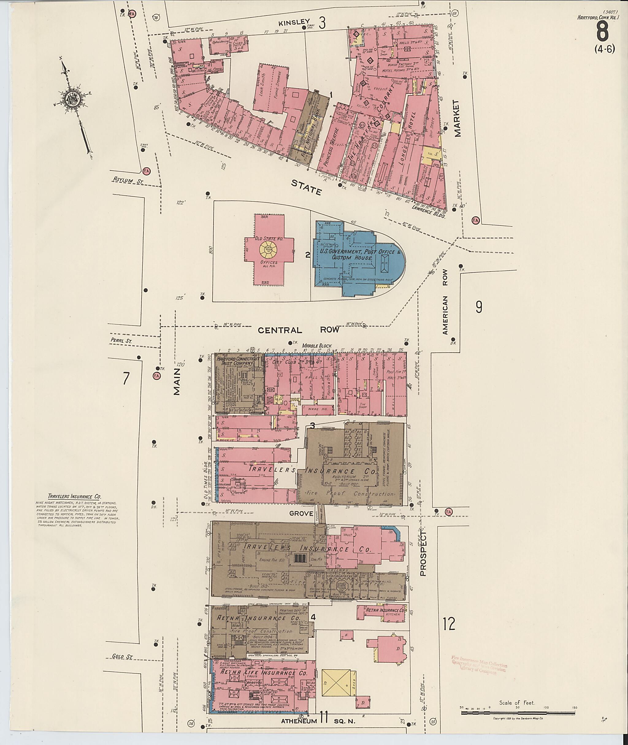 This old map of West Hartford, Hartford County, Connecticut was created by Sanborn Map Company in 1922