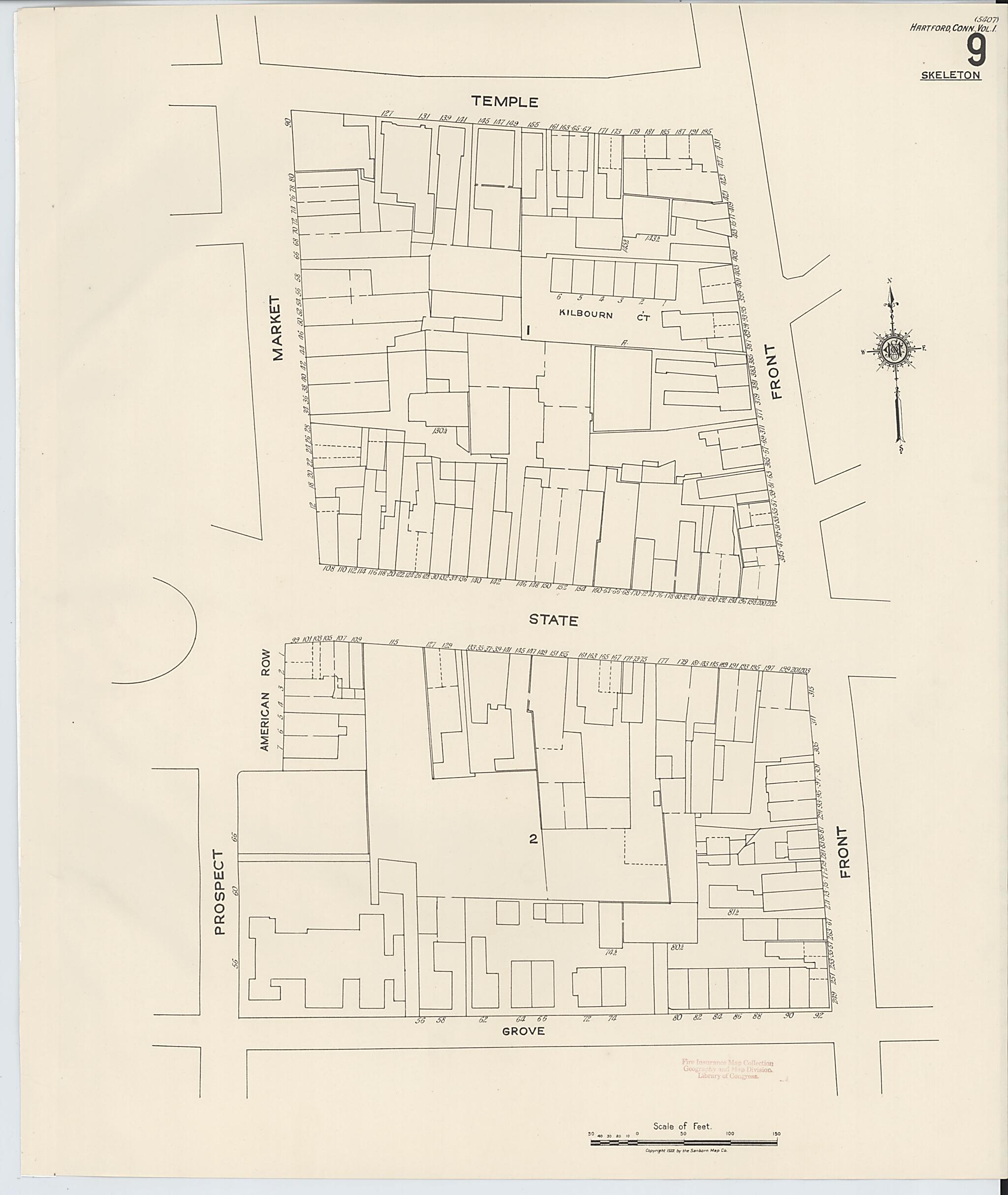 This old map of West Hartford, Hartford County, Connecticut was created by Sanborn Map Company in 1922
