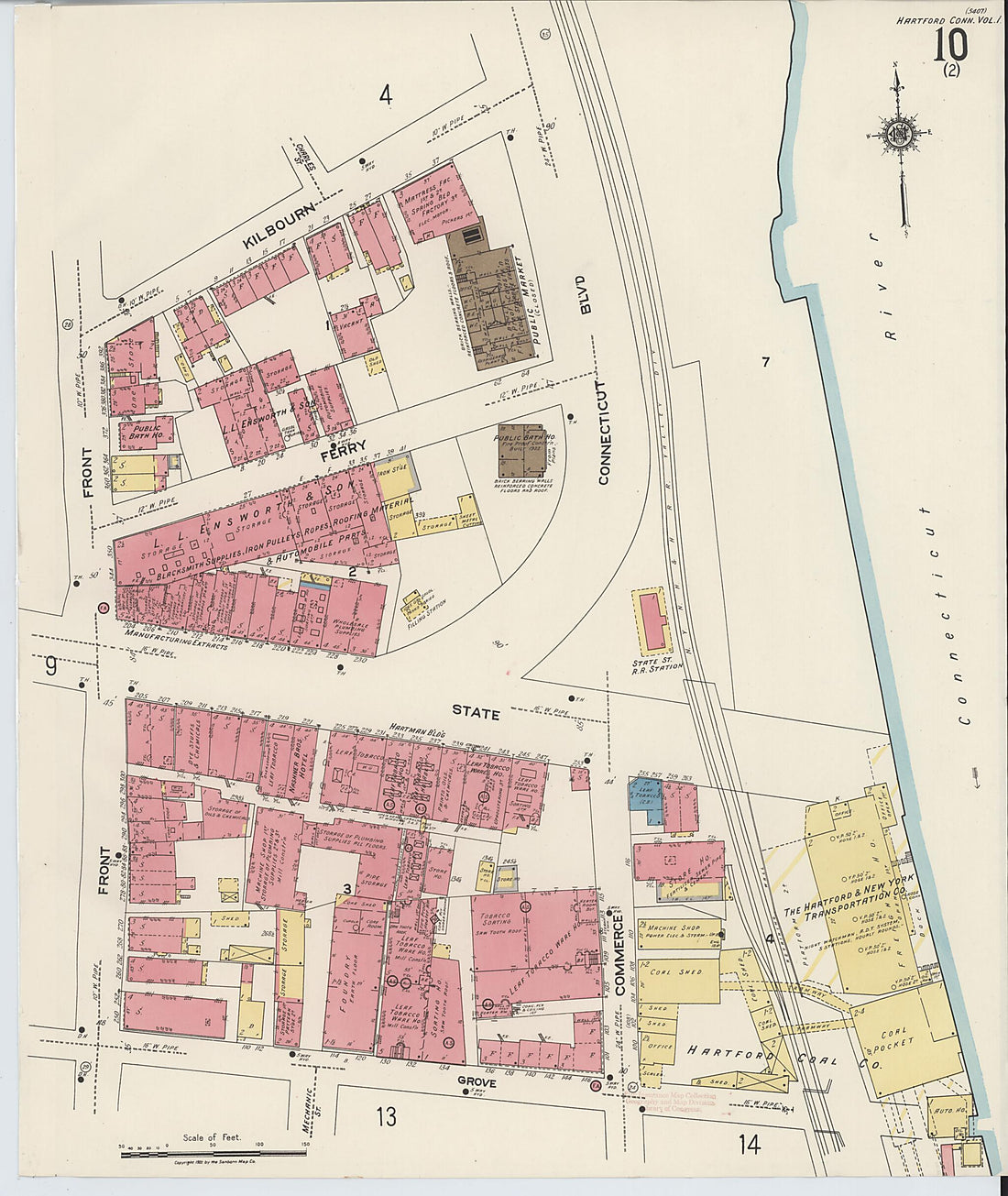 This old map of West Hartford, Hartford County, Connecticut was created by Sanborn Map Company in 1922
