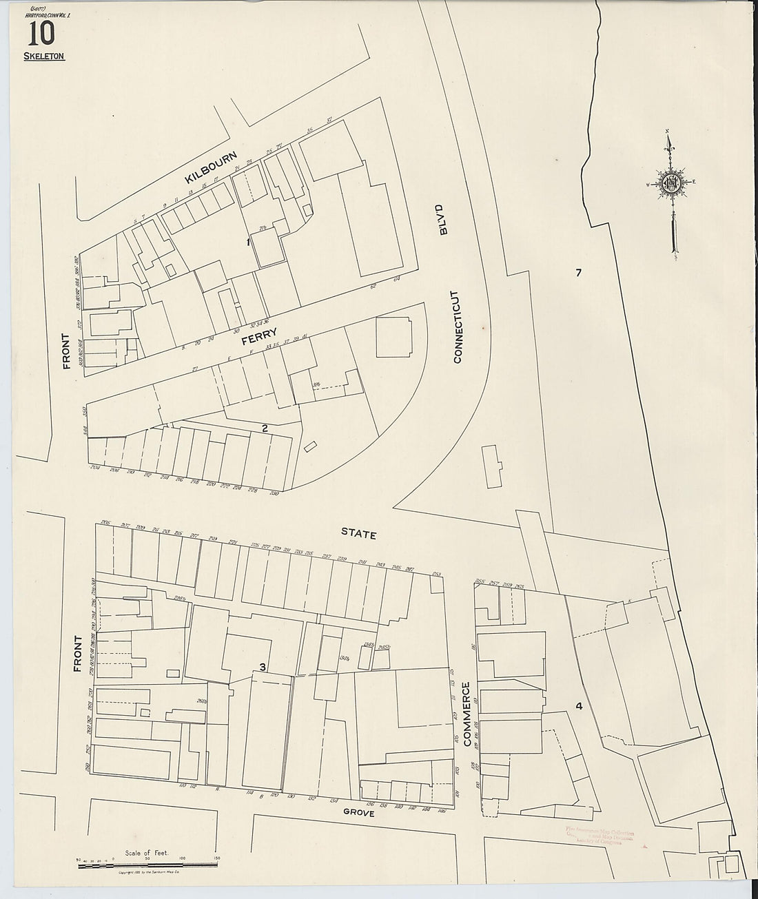 This old map of West Hartford, Hartford County, Connecticut was created by Sanborn Map Company in 1922