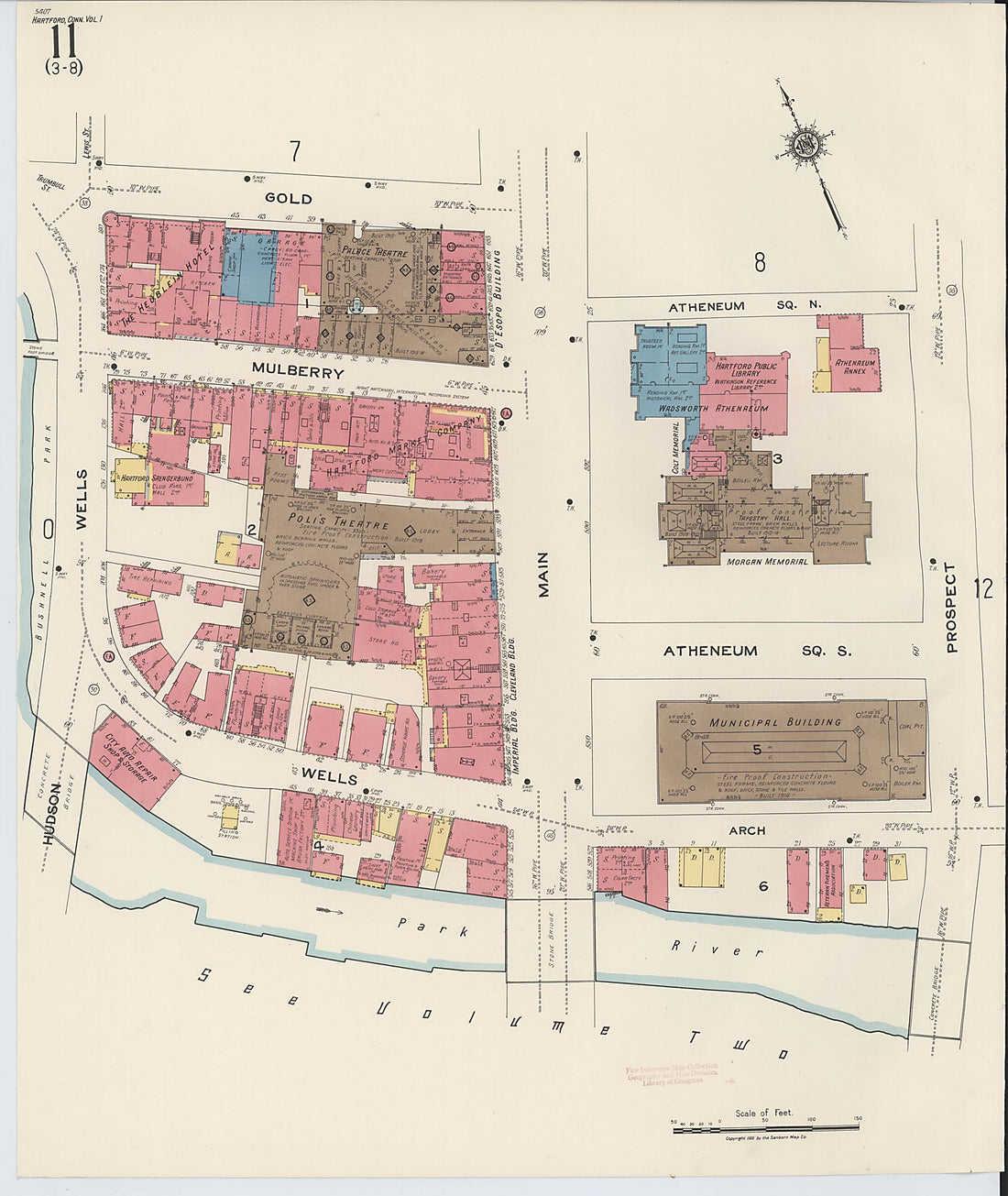 This old map of West Hartford, Hartford County, Connecticut was created by Sanborn Map Company in 1922