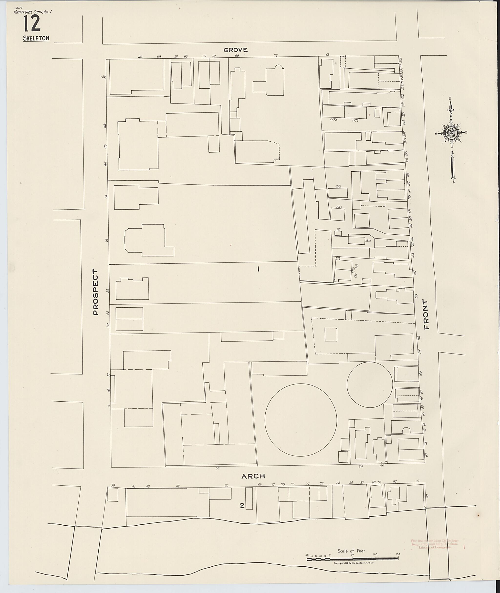This old map of West Hartford, Hartford County, Connecticut was created by Sanborn Map Company in 1922