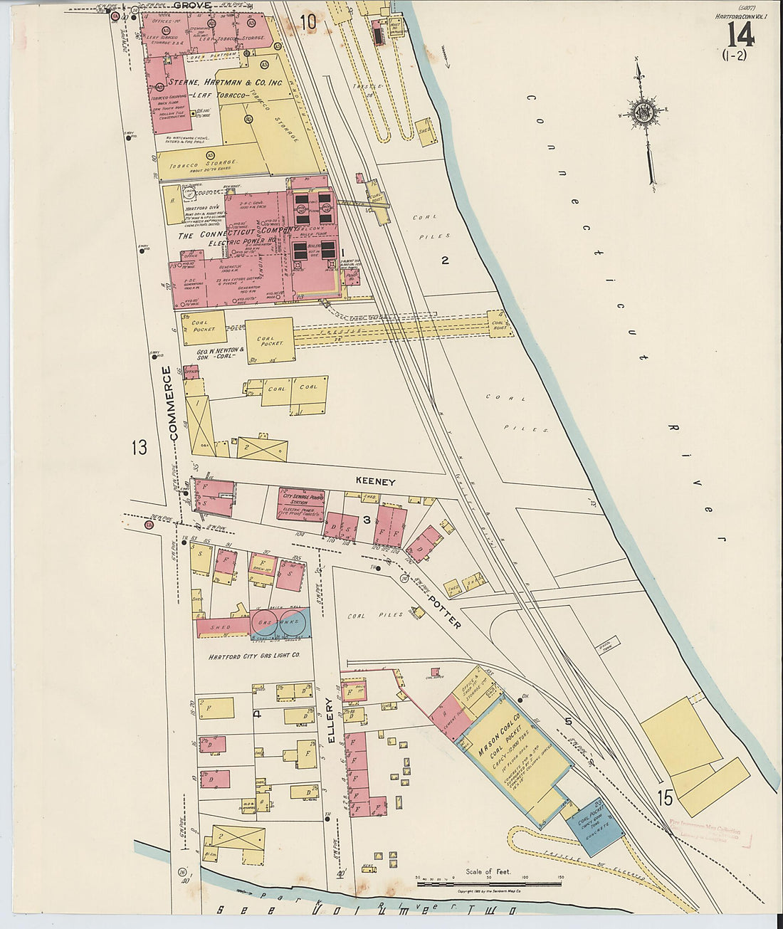 This old map of West Hartford, Hartford County, Connecticut was created by Sanborn Map Company in 1922