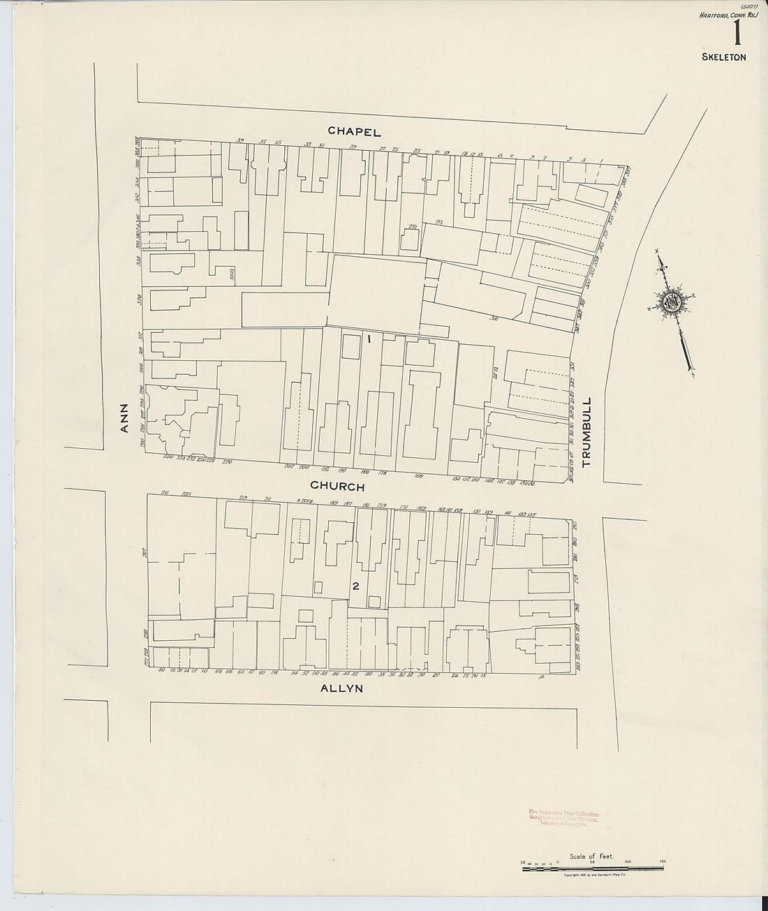 This old map of West Hartford, Hartford County, Connecticut was created by Sanborn Map Company in 1922