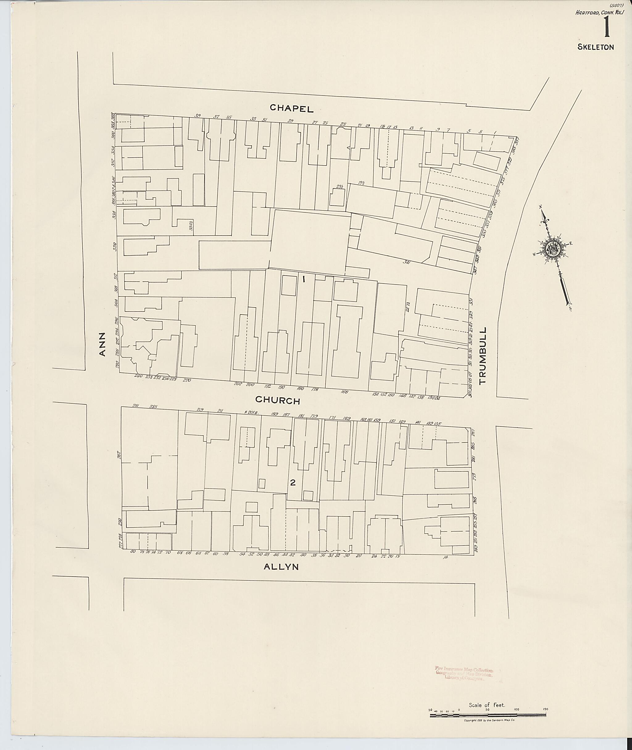 This old map of West Hartford, Hartford County, Connecticut was created by Sanborn Map Company in 1922
