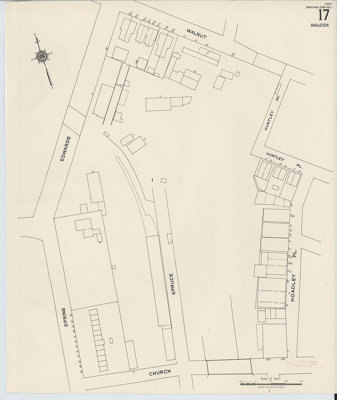 This old map of West Hartford, Hartford County, Connecticut was created by Sanborn Map Company in 1922