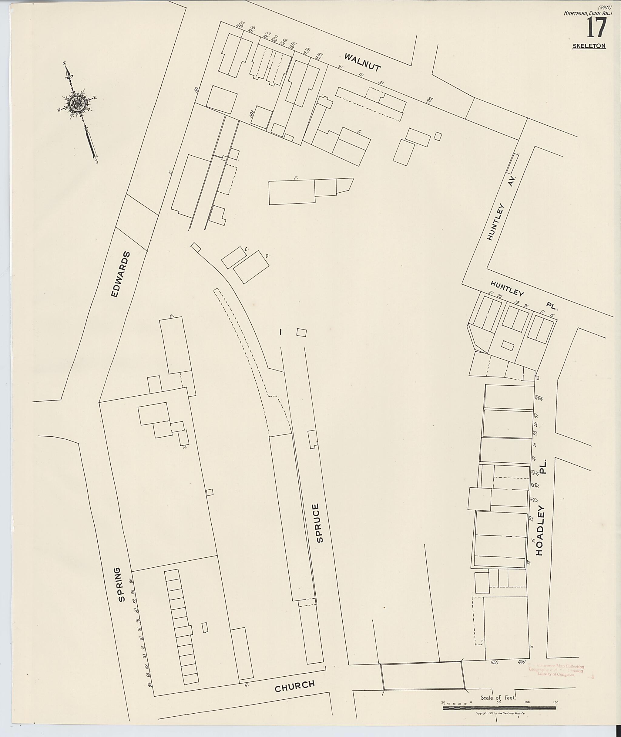This old map of West Hartford, Hartford County, Connecticut was created by Sanborn Map Company in 1922