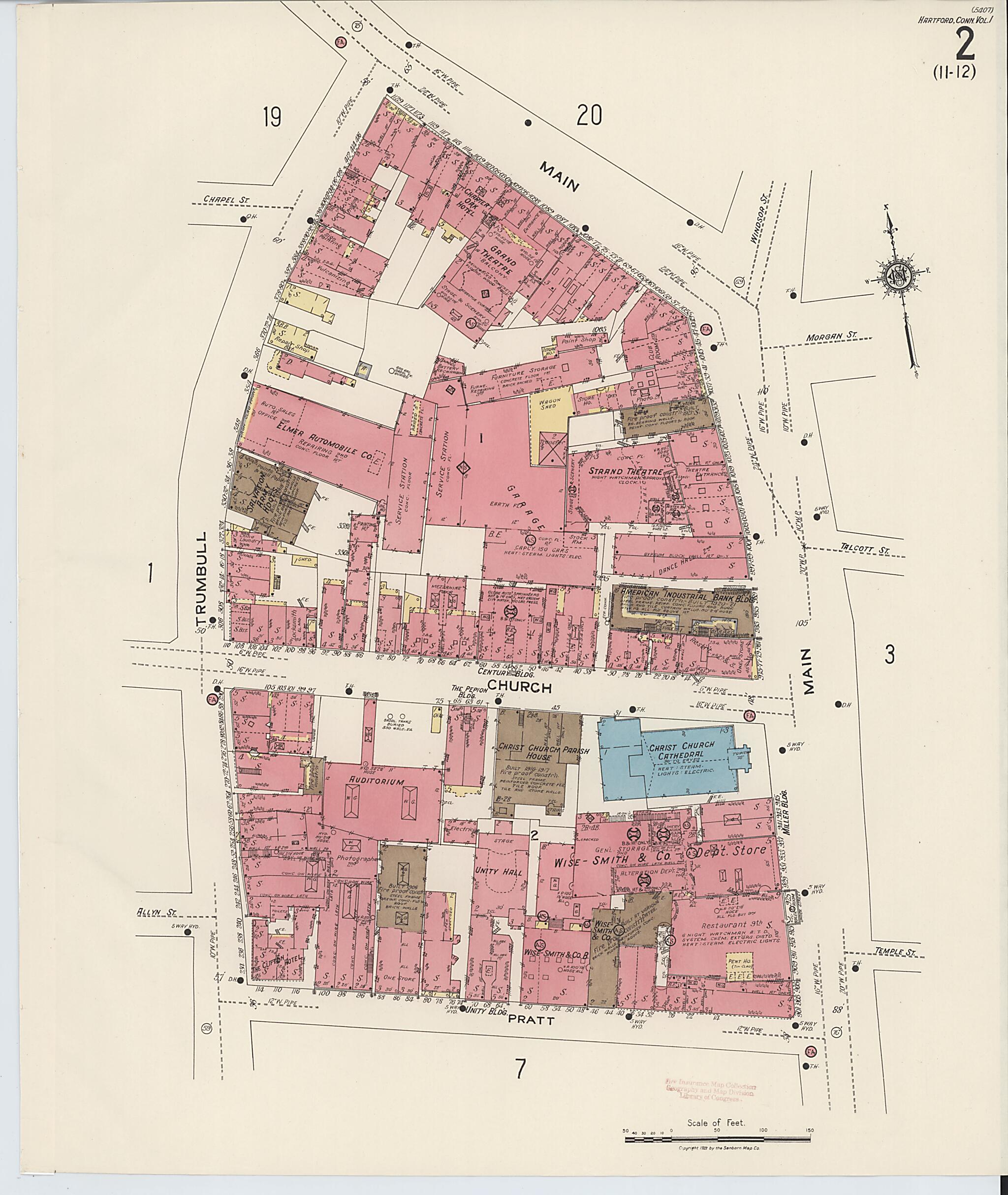 This old map of West Hartford, Hartford County, Connecticut was created by Sanborn Map Company in 1922