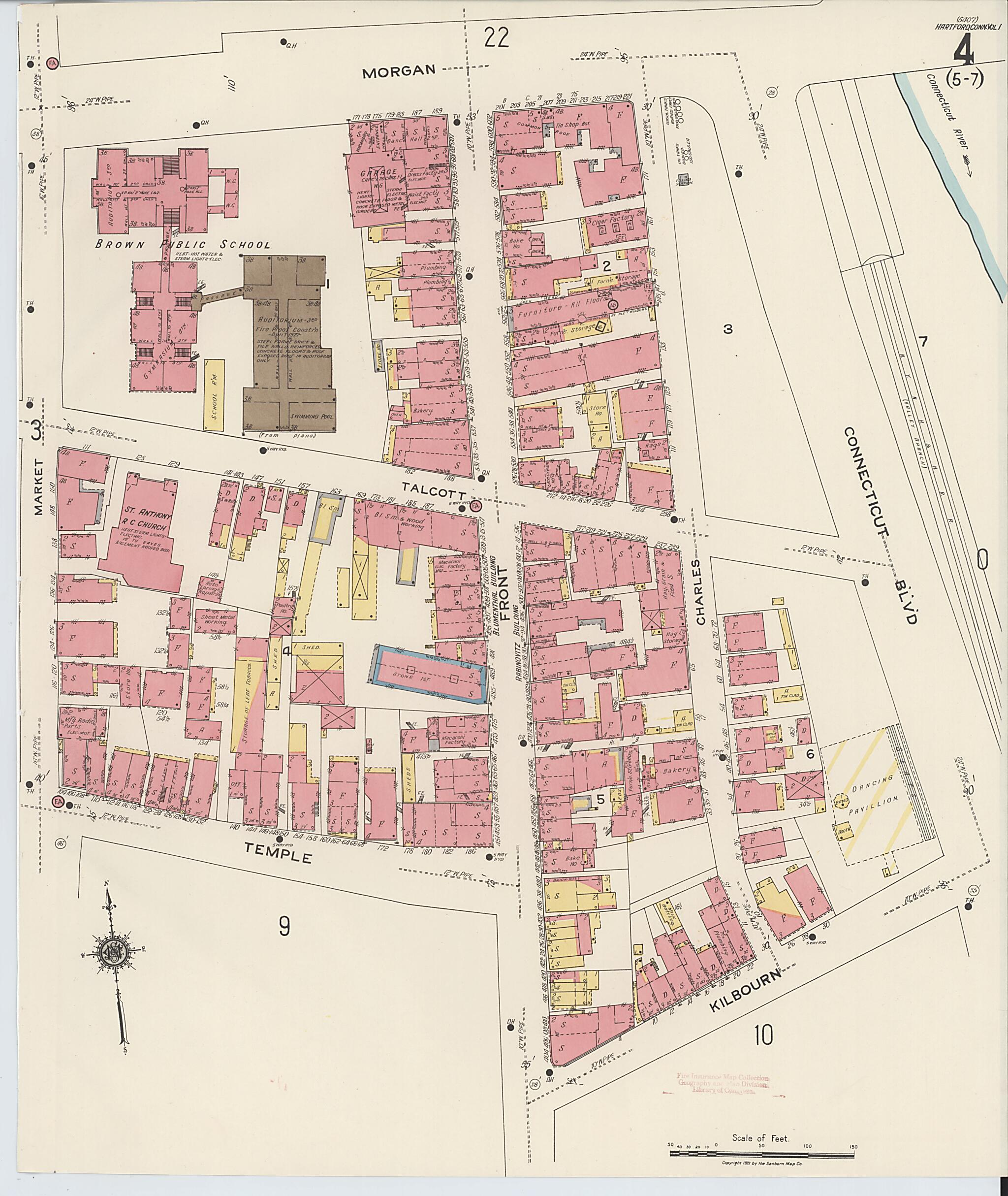 This old map of West Hartford, Hartford County, Connecticut was created by Sanborn Map Company in 1922