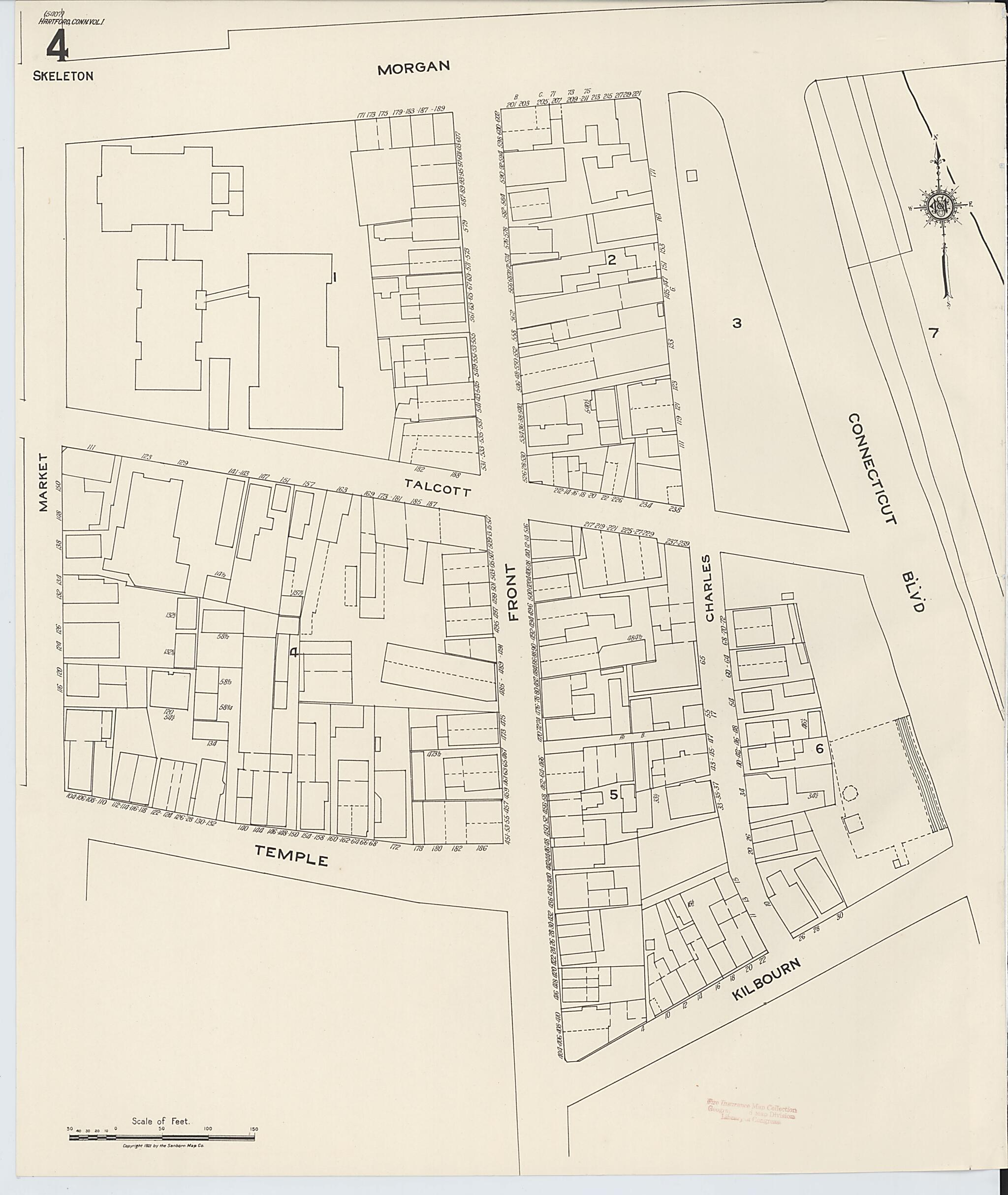 This old map of West Hartford, Hartford County, Connecticut was created by Sanborn Map Company in 1922