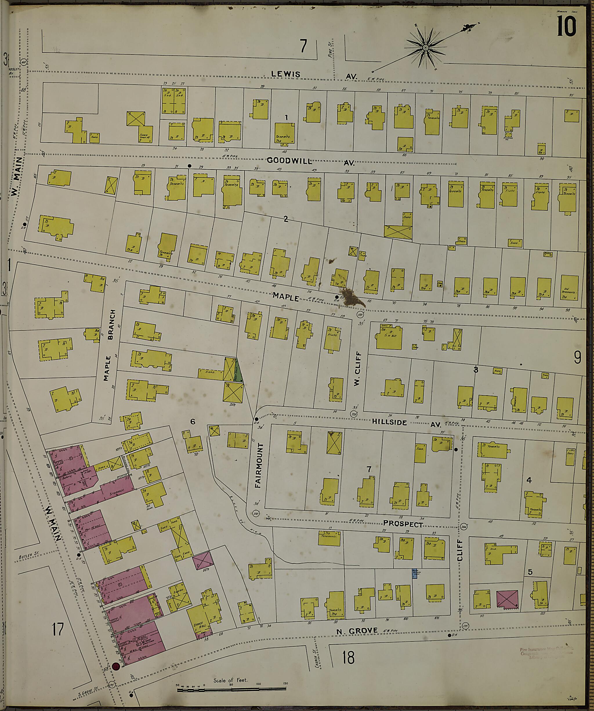 This old map of Meriden, New Haven County, Connecticut was created by Sanborn Map Company in 1901