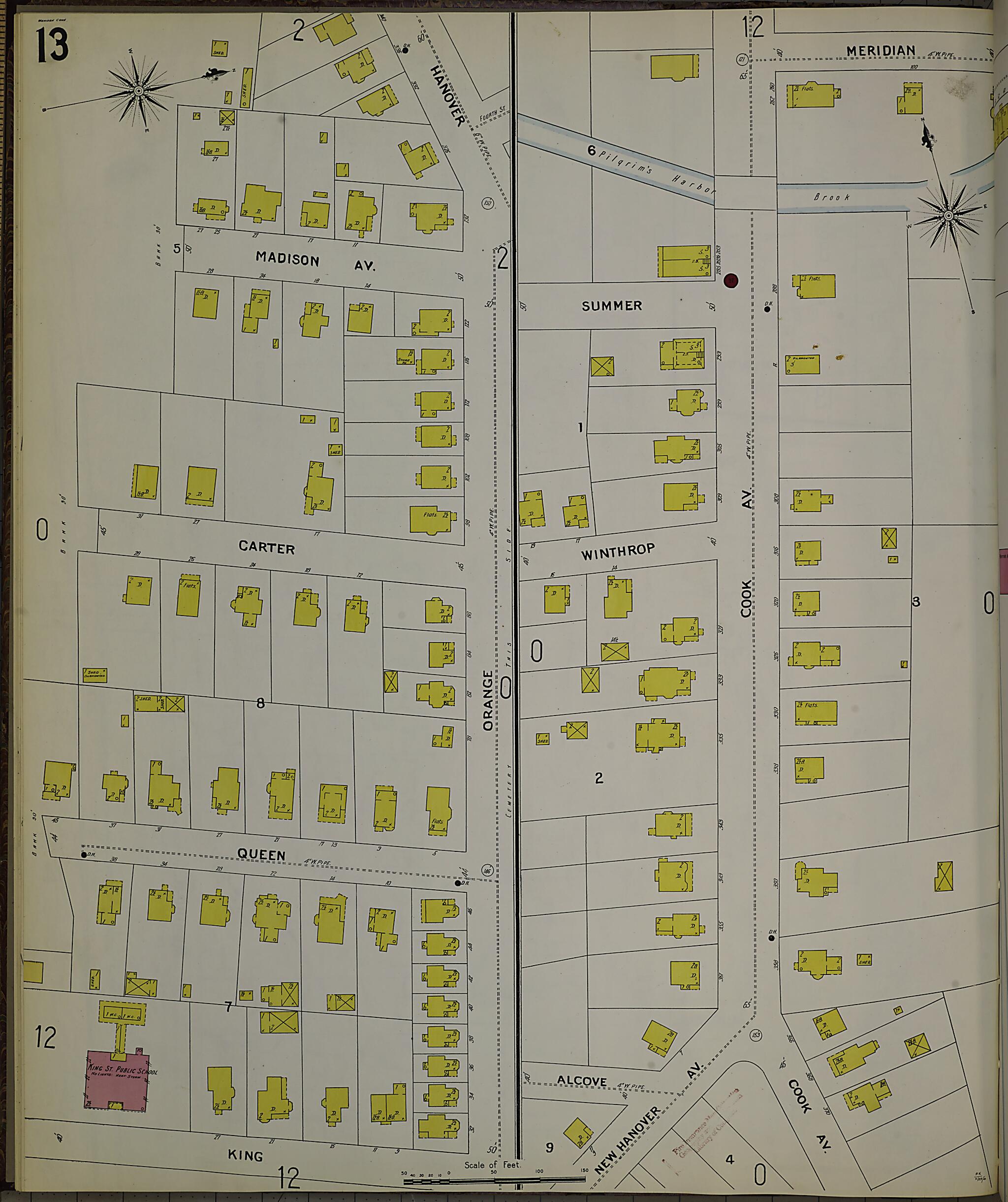 This old map of Meriden, New Haven County, Connecticut was created by Sanborn Map Company in 1901