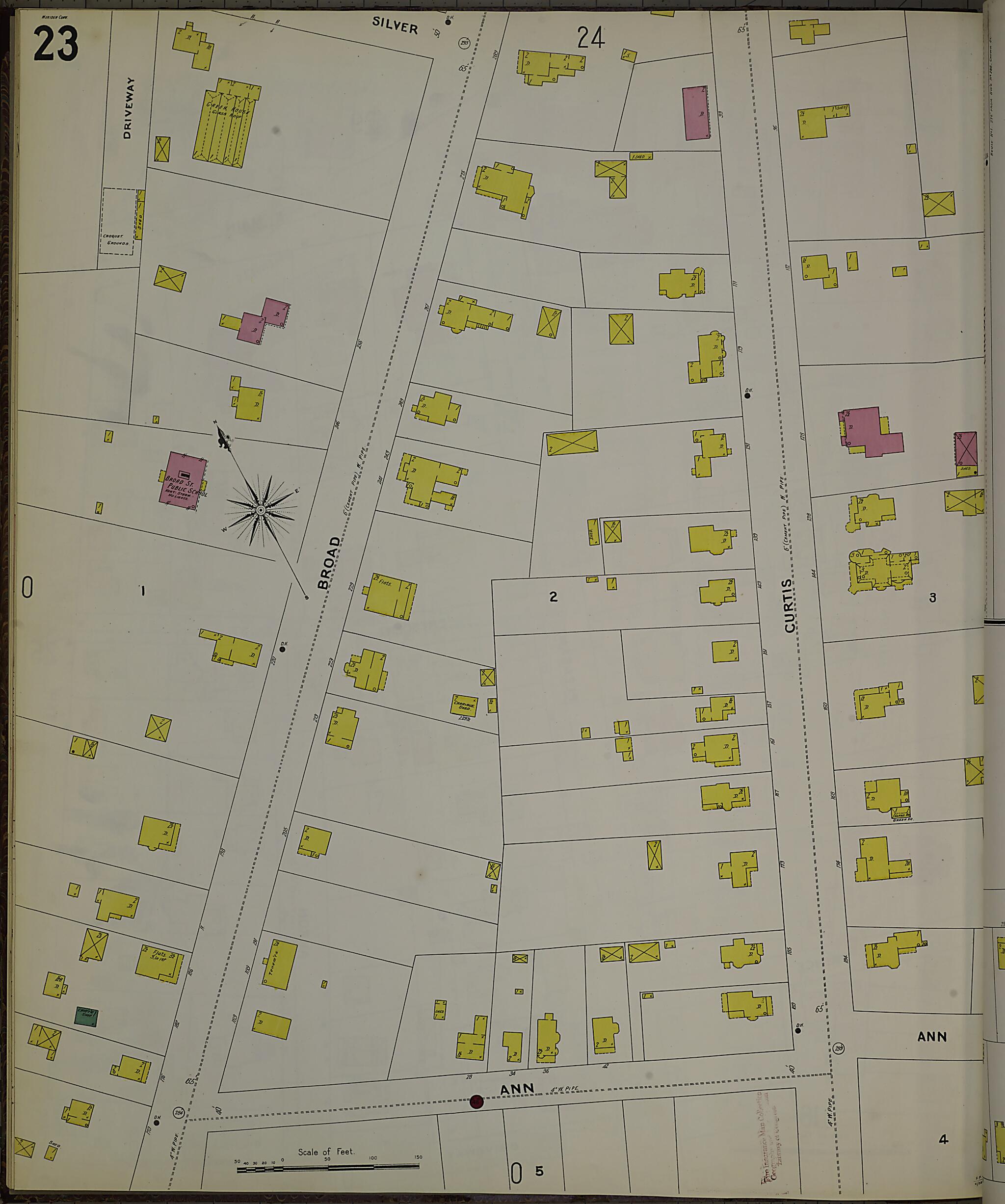 This old map of Meriden, New Haven County, Connecticut was created by Sanborn Map Company in 1901