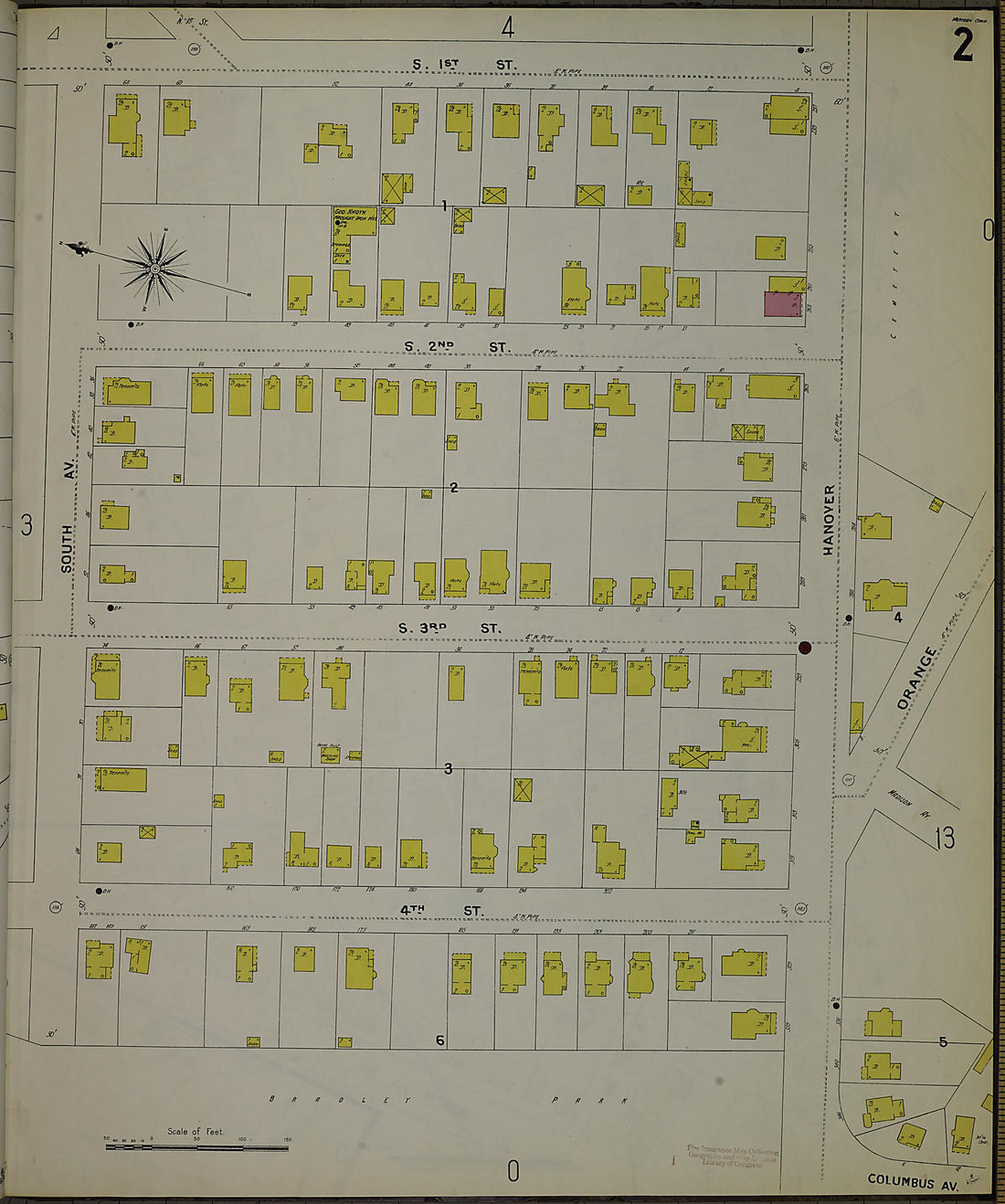 This old map of Meriden, New Haven County, Connecticut was created by Sanborn Map Company in 1901