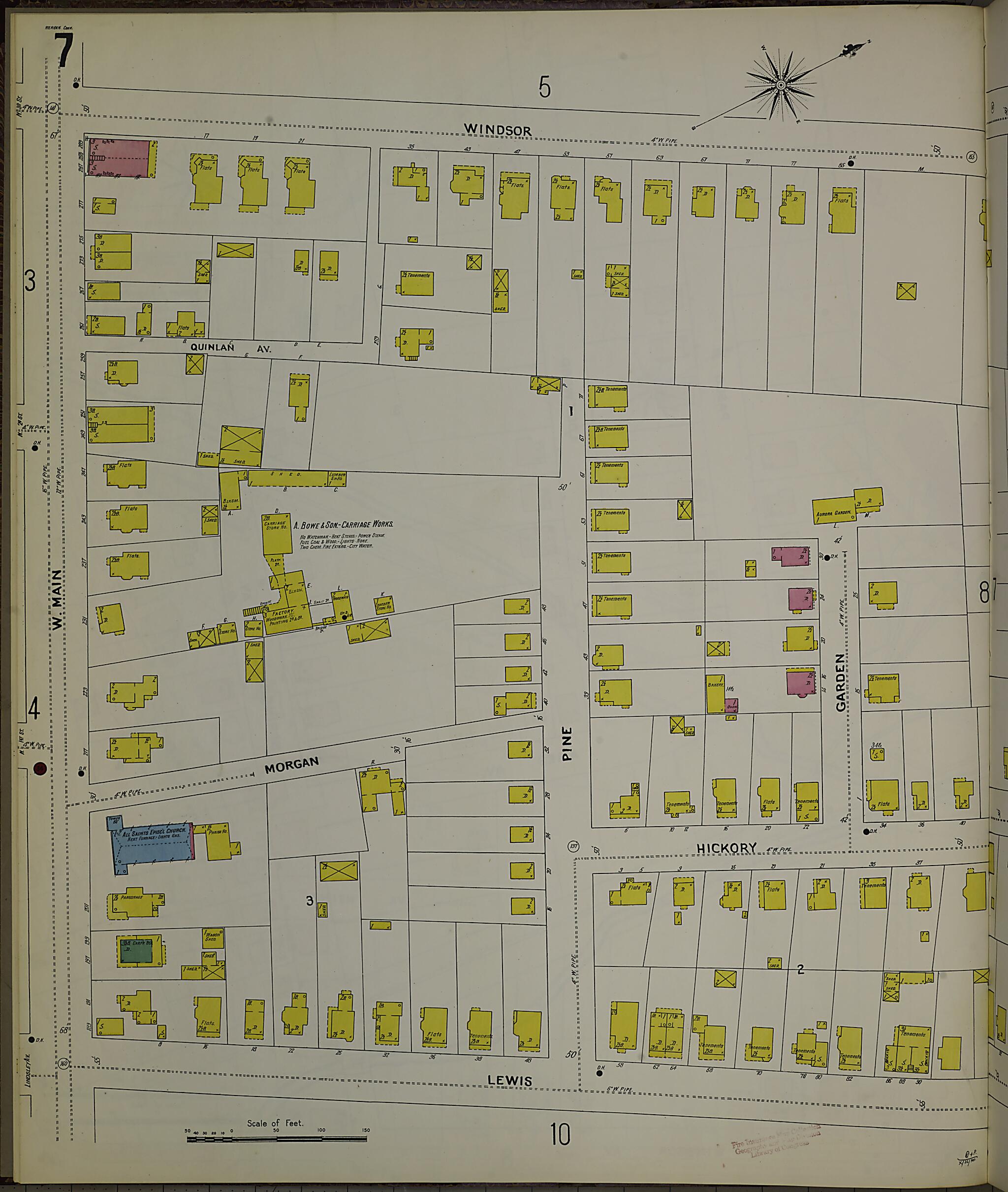 Meriden, New Haven County, Connecticut 1901 (Sheet 8) by Relic Map Company