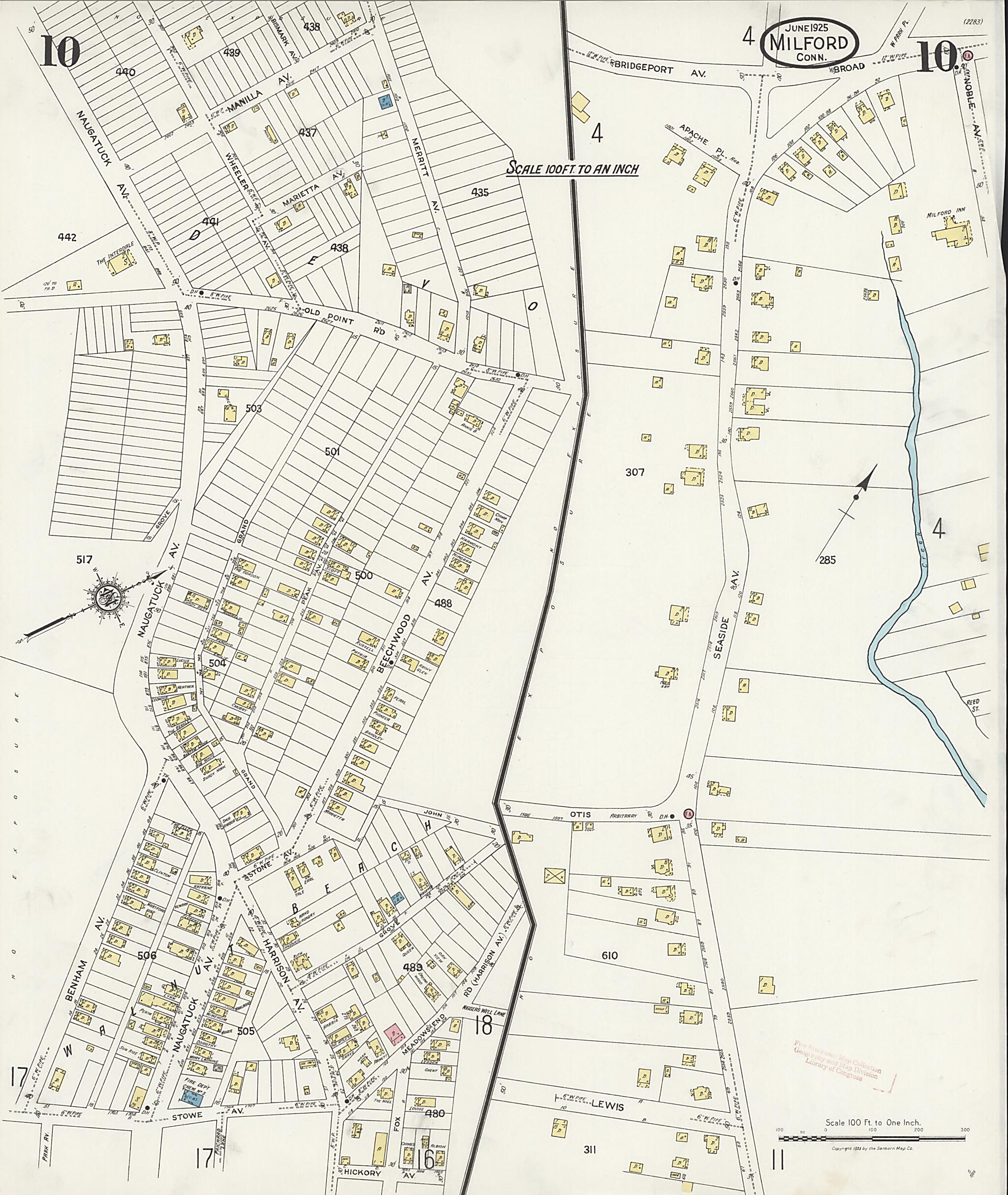 This old map of Woodmont, New Haven County, Connecticut was created by Sanborn Map Company in 1925