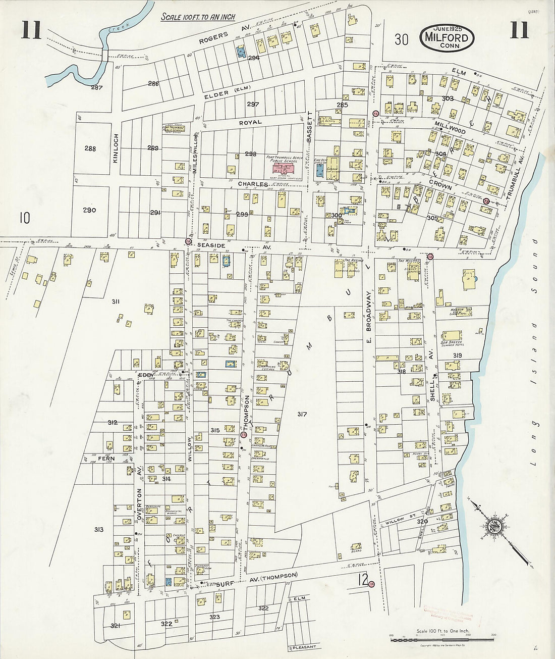 This old map of Woodmont, New Haven County, Connecticut was created by Sanborn Map Company in 1925