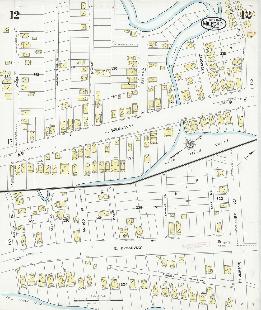 This old map of Woodmont, New Haven County, Connecticut was created by Sanborn Map Company in 1925