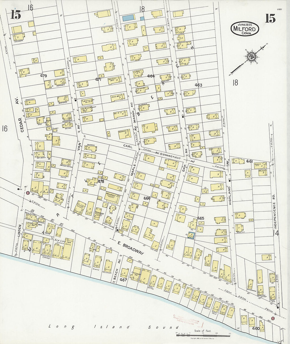 This old map of Woodmont, New Haven County, Connecticut was created by Sanborn Map Company in 1925