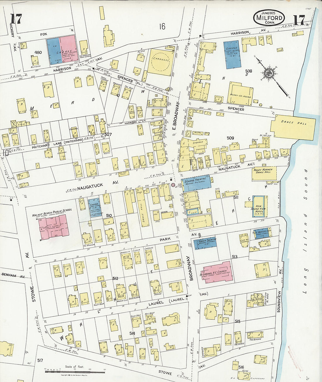 This old map of Woodmont, New Haven County, Connecticut was created by Sanborn Map Company in 1925