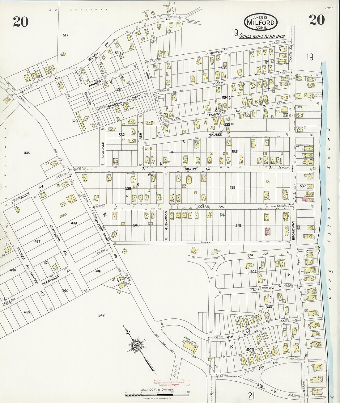 This old map of Woodmont, New Haven County, Connecticut was created by Sanborn Map Company in 1925
