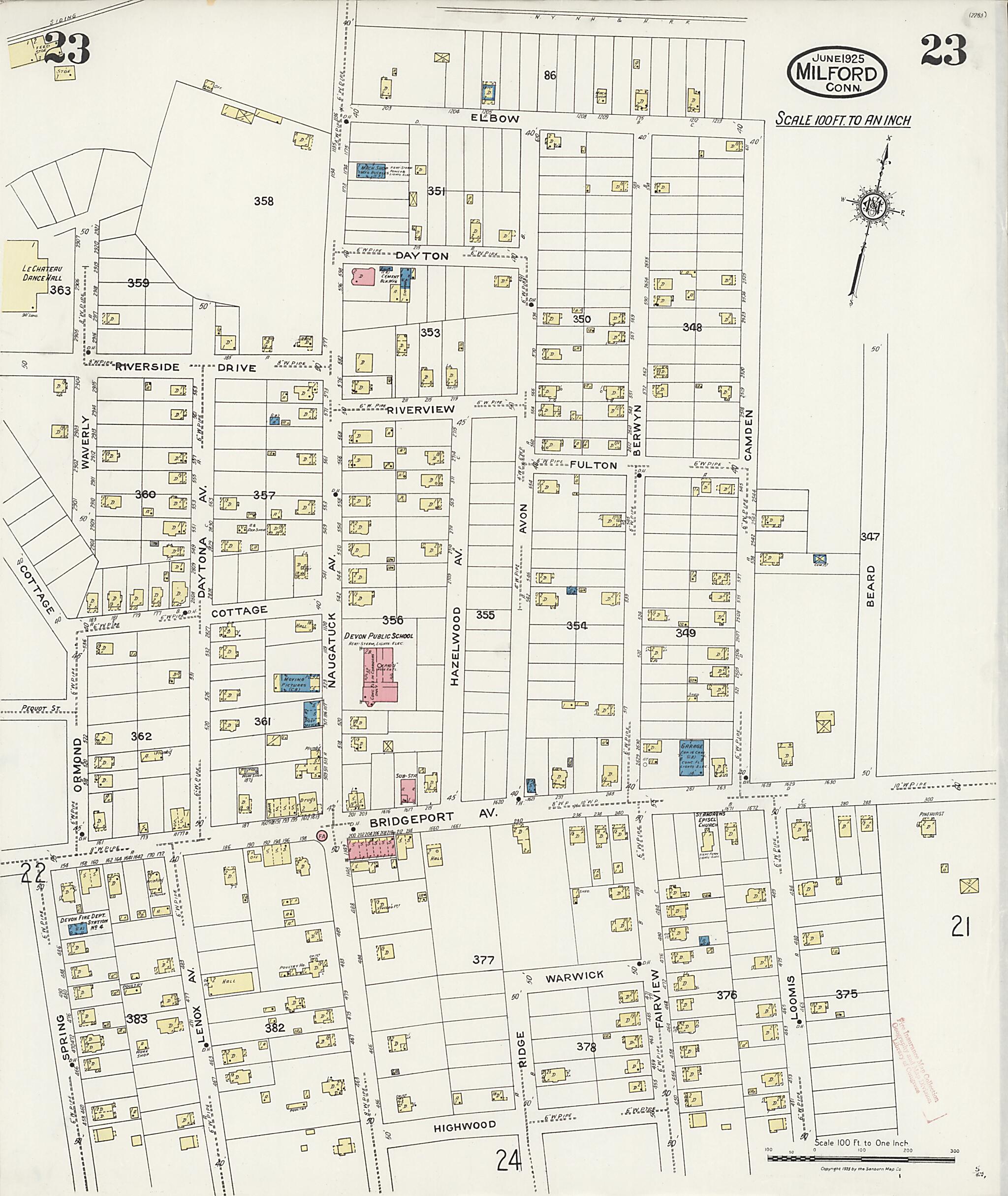 This old map of Woodmont, New Haven County, Connecticut was created by Sanborn Map Company in 1925