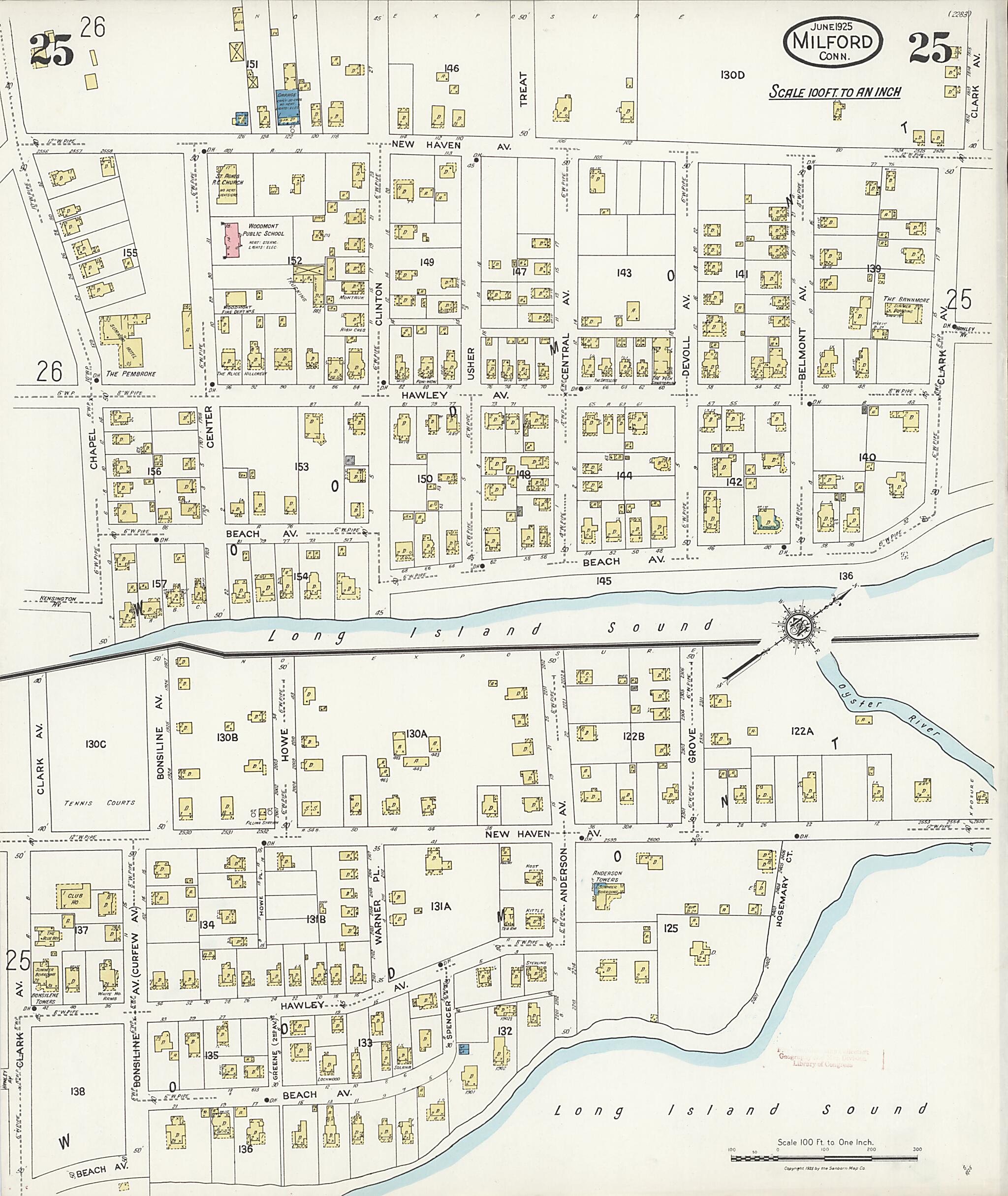 This old map of Woodmont, New Haven County, Connecticut was created by Sanborn Map Company in 1925