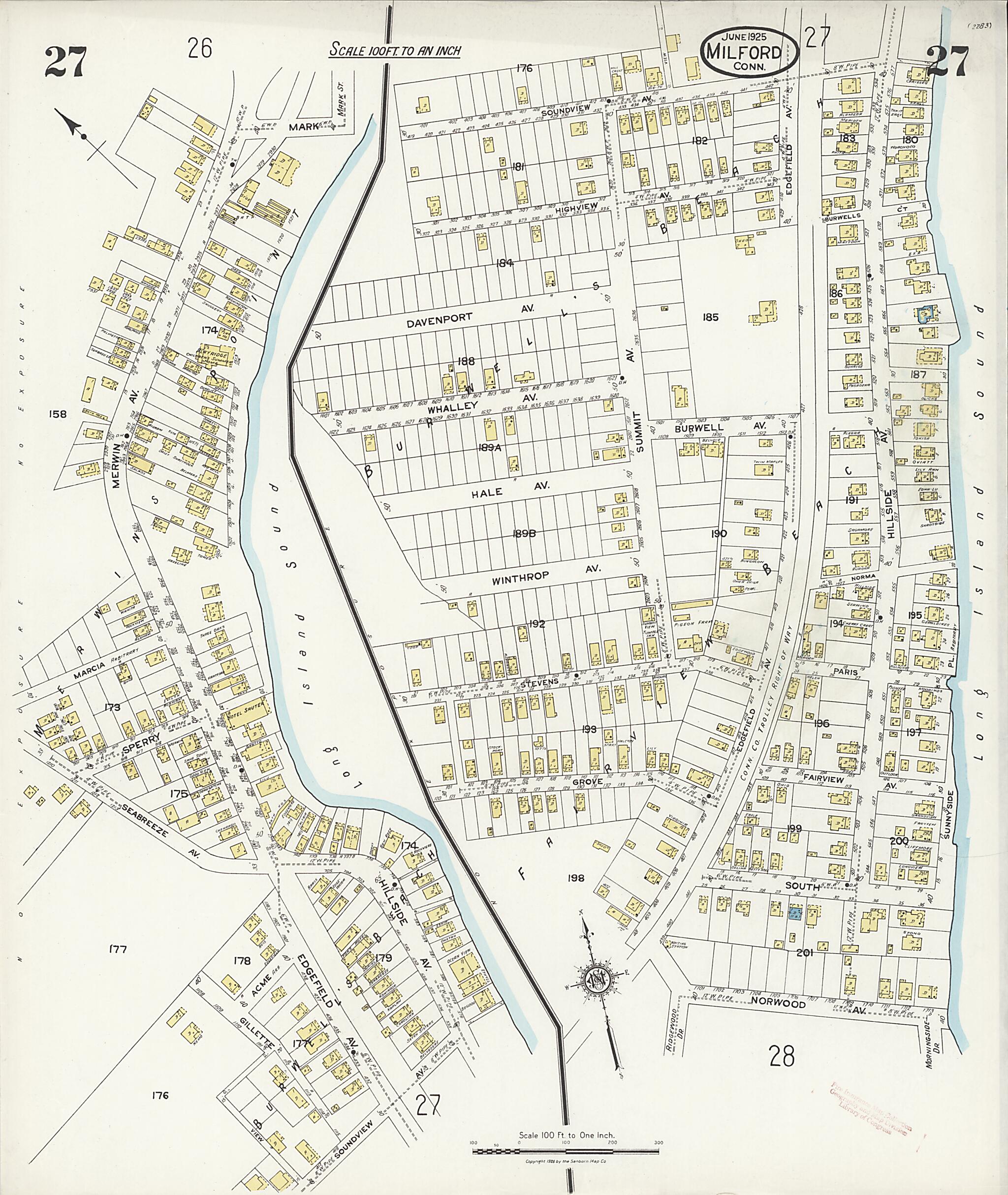 This old map of Woodmont, New Haven County, Connecticut was created by Sanborn Map Company in 1925