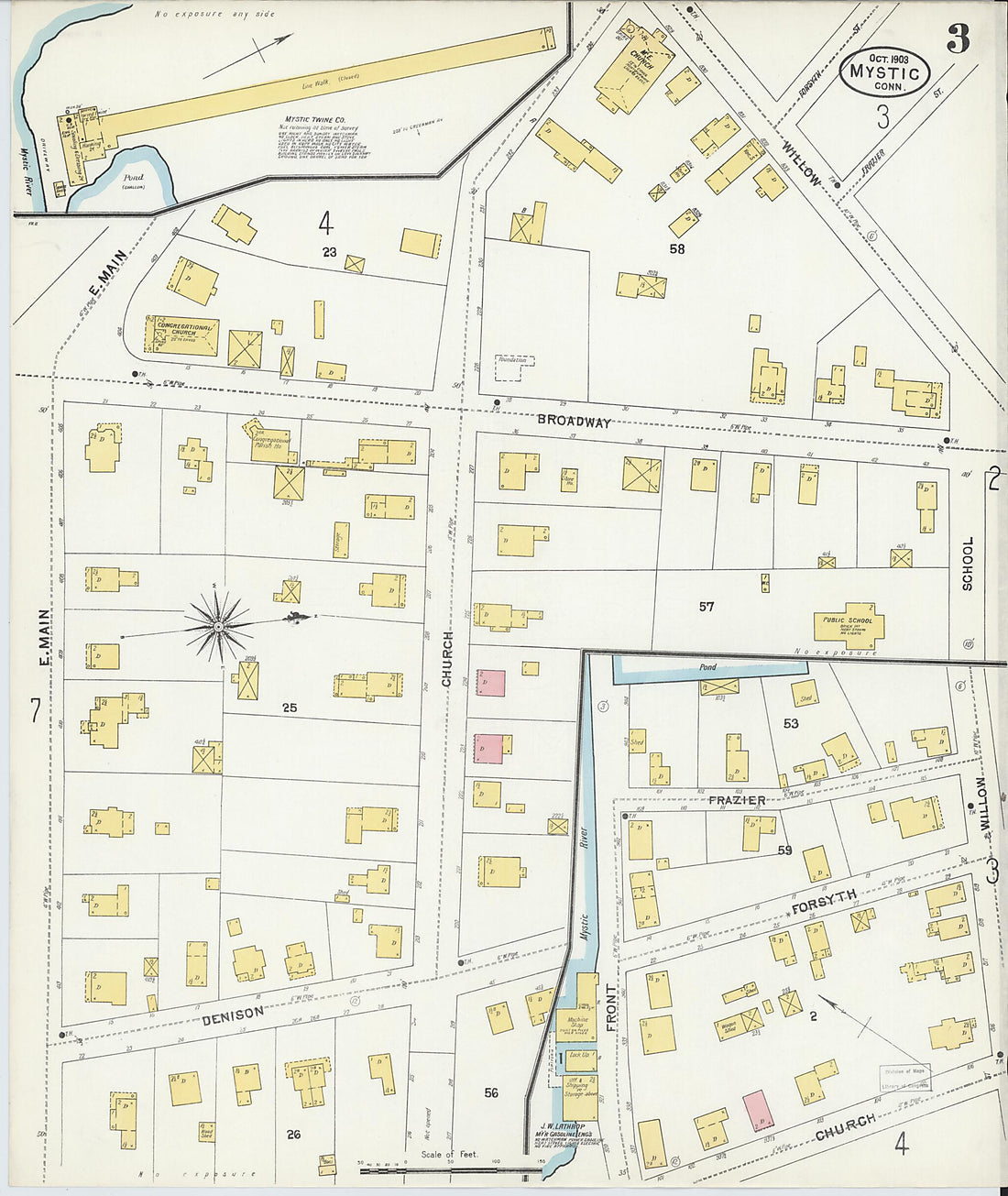 This old map of Mystic, New London County, Connecticut was created by Sanborn Map Company in 1903