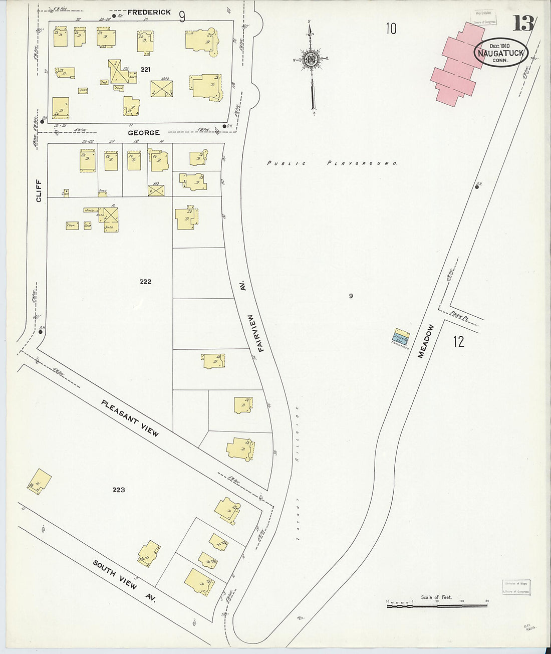 This old map of Naugatuck, New Haven County, Connecticut was created by Sanborn Map Company in 1910