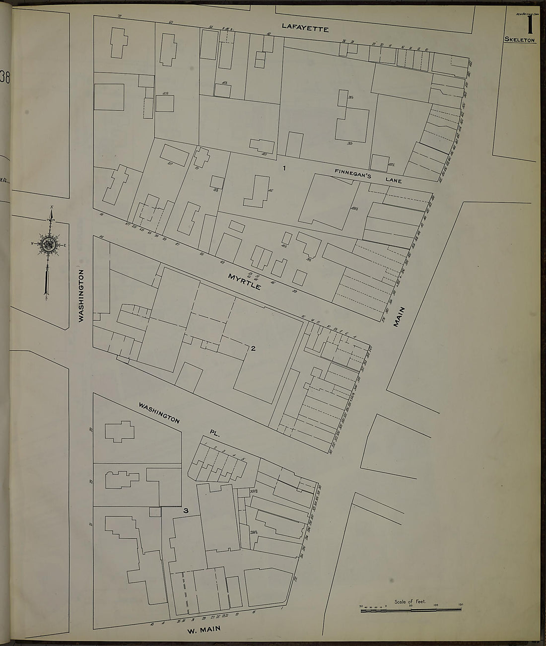 This old map of New Britain, Hartford County, Connecticut was created by Sanborn Map Company in 1909