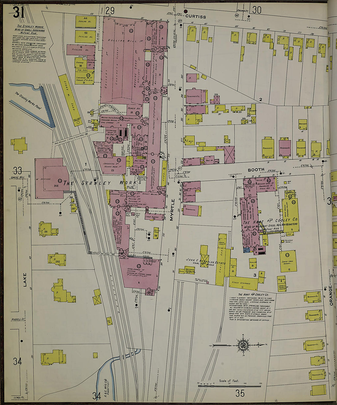 This old map of New Britain, Hartford County, Connecticut was created by Sanborn Map Company in 1909