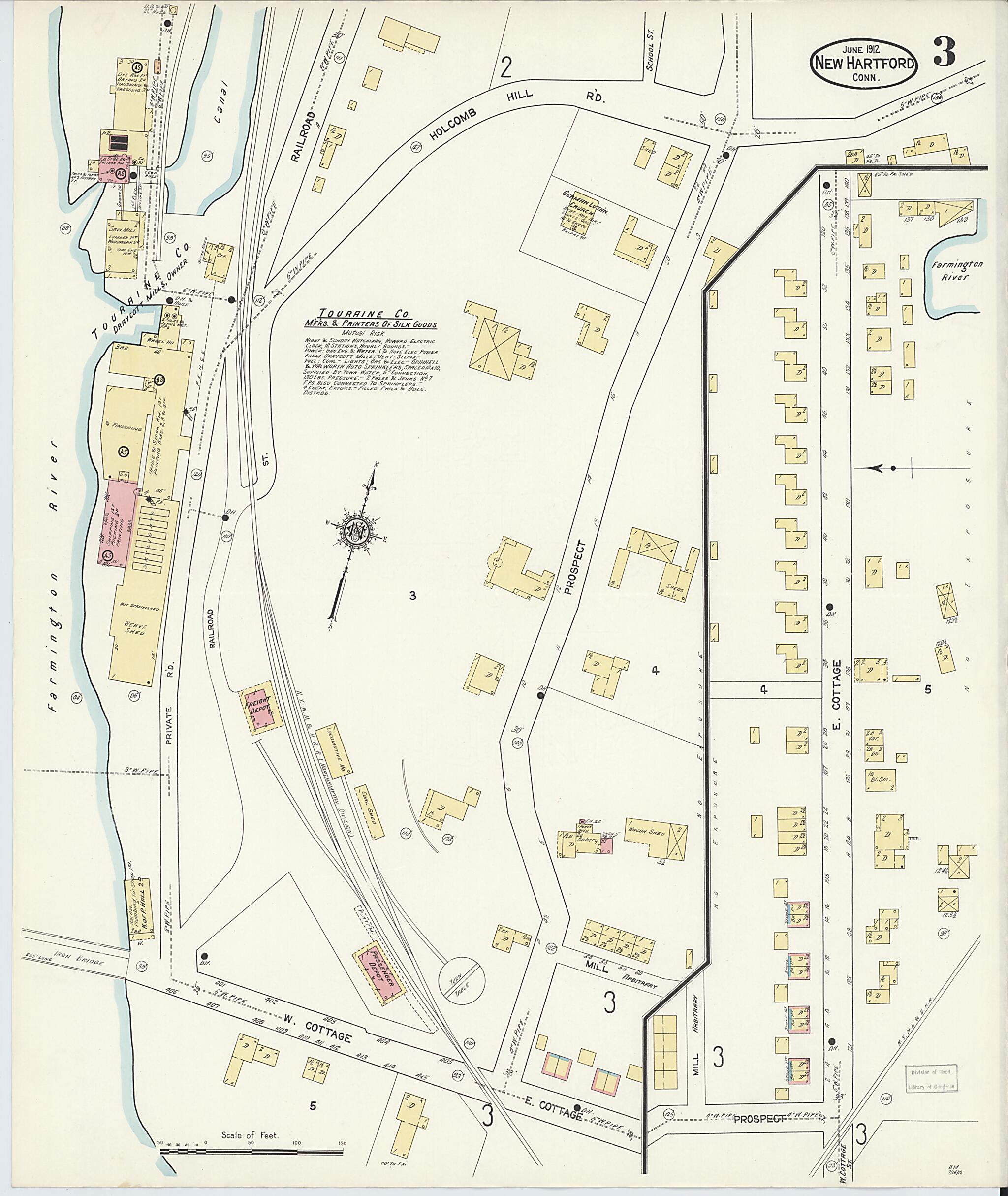 This old map of Pine Meadow, Litchfield County, Connecticut was created by Sanborn Map Company in 1912