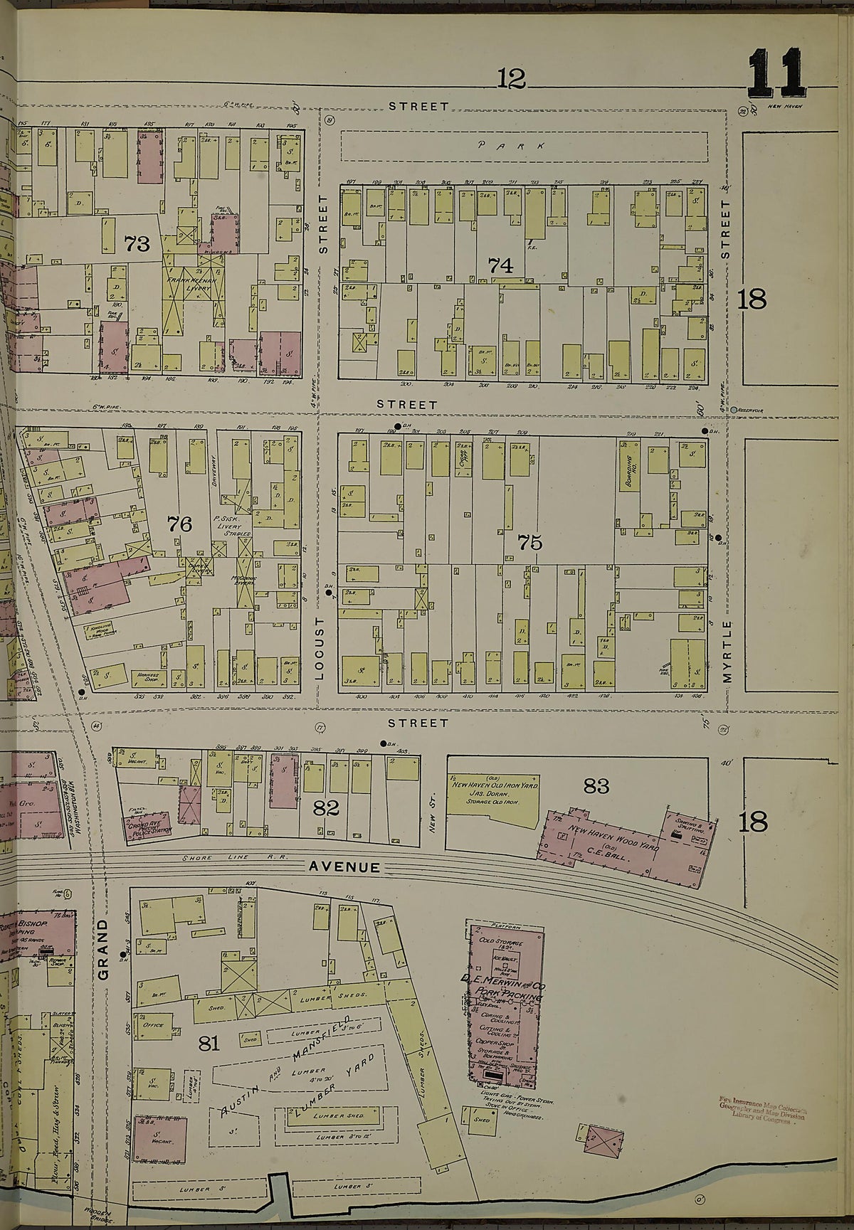 New Haven, New Haven County, Connecticut 1886 (Sheet 24) by Relic Map Company