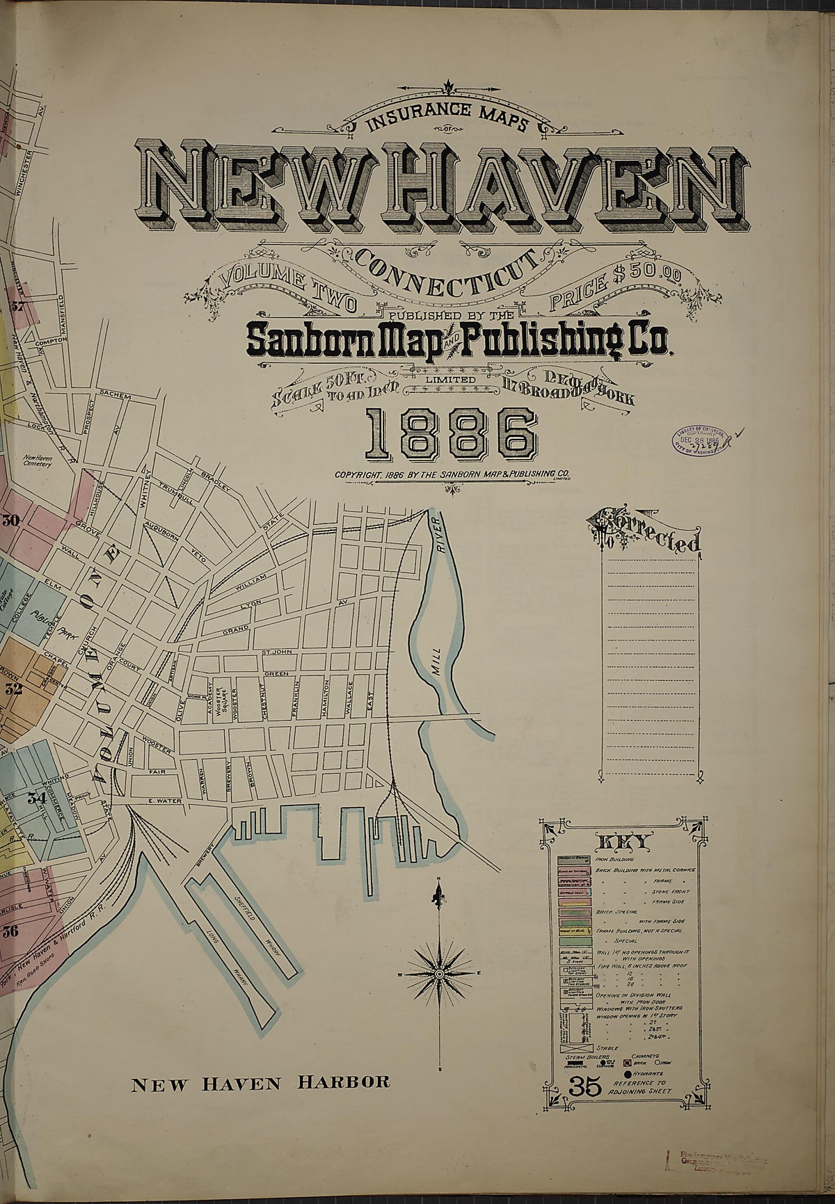 New Haven, New Haven County, Connecticut 1886 (Sheet 2) by Relic Map Company