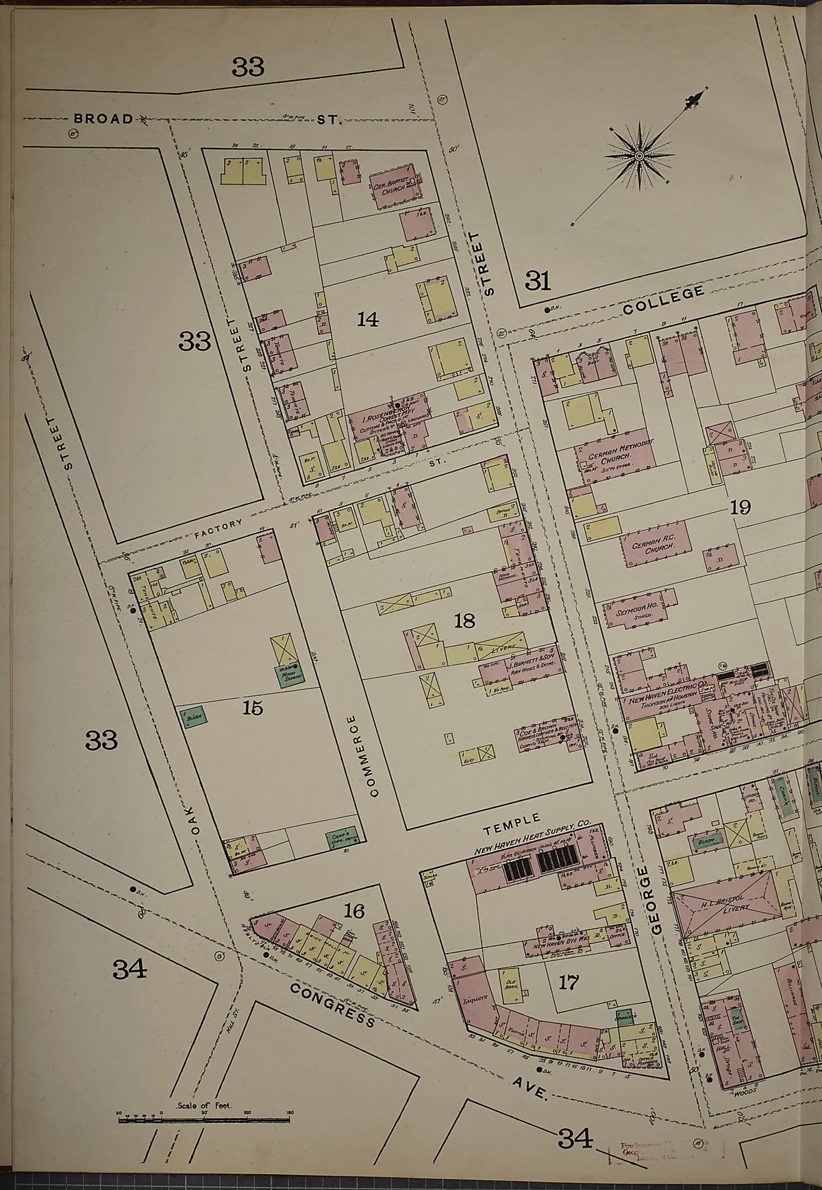 New Haven, New Haven County, Connecticut 1886 (Sheet 7) by Relic Map Company