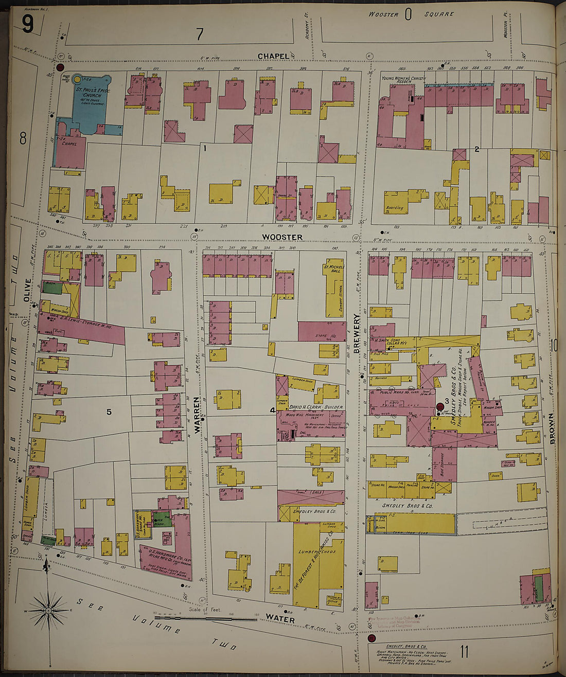 This old map of New Haven, New Haven County, Connecticut was created by Sanborn Map Company in 1901