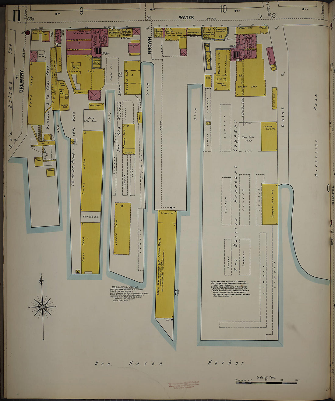 This old map of New Haven, New Haven County, Connecticut was created by Sanborn Map Company in 1901