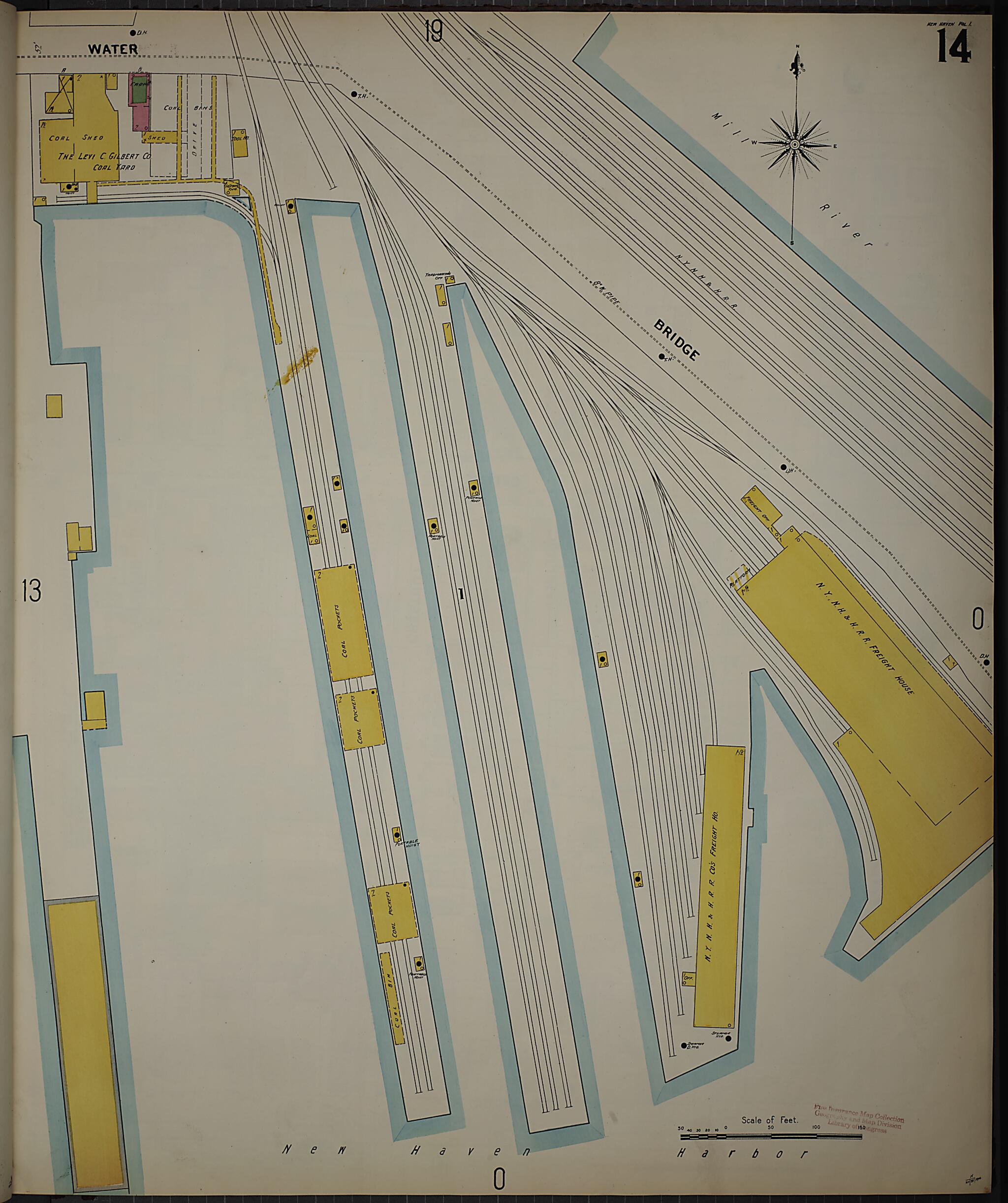 This old map of New Haven, New Haven County, Connecticut was created by Sanborn Map Company in 1901