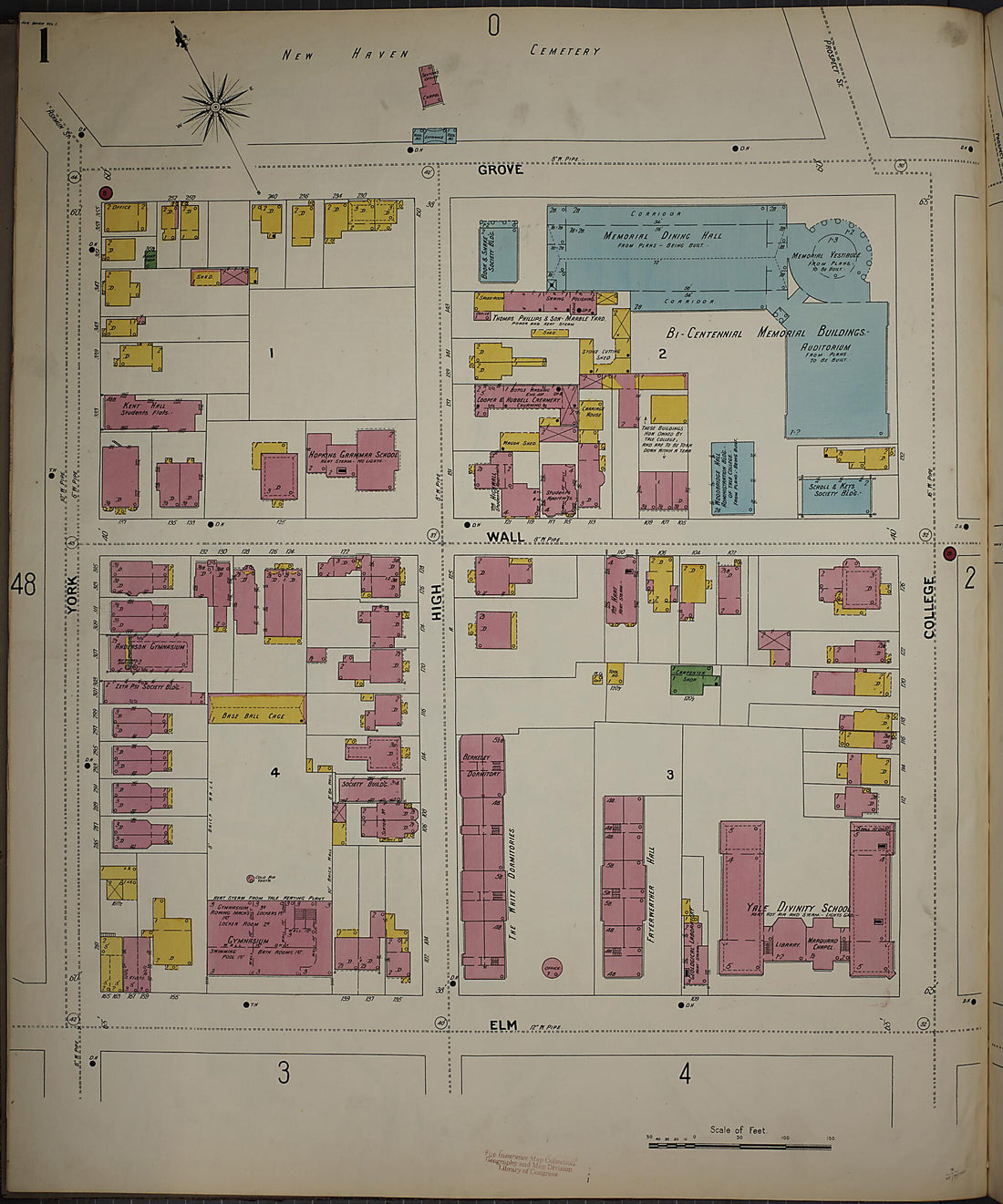 This old map of New Haven, New Haven County, Connecticut was created by Sanborn Map Company in 1901