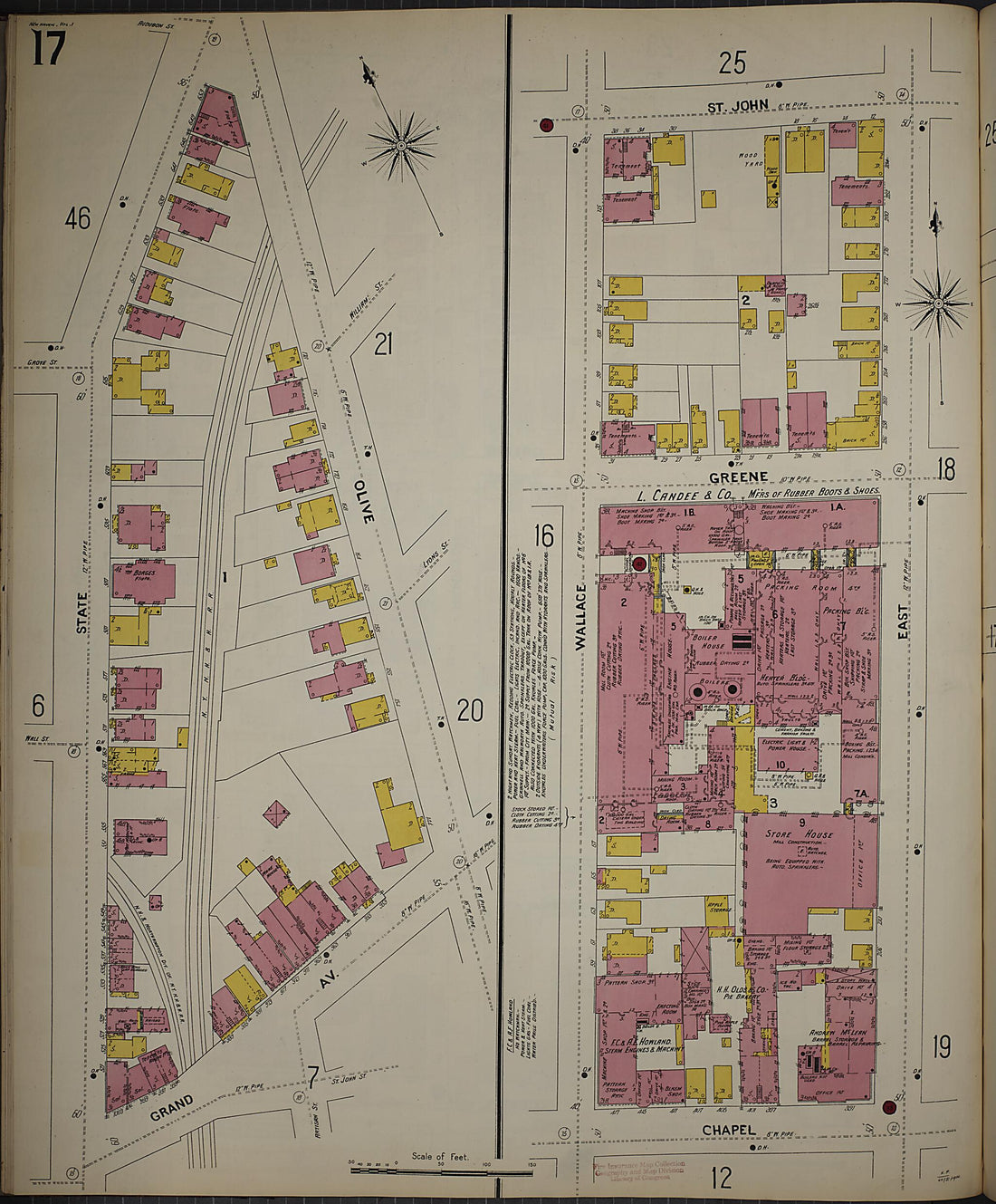 This old map of New Haven, New Haven County, Connecticut was created by Sanborn Map Company in 1901