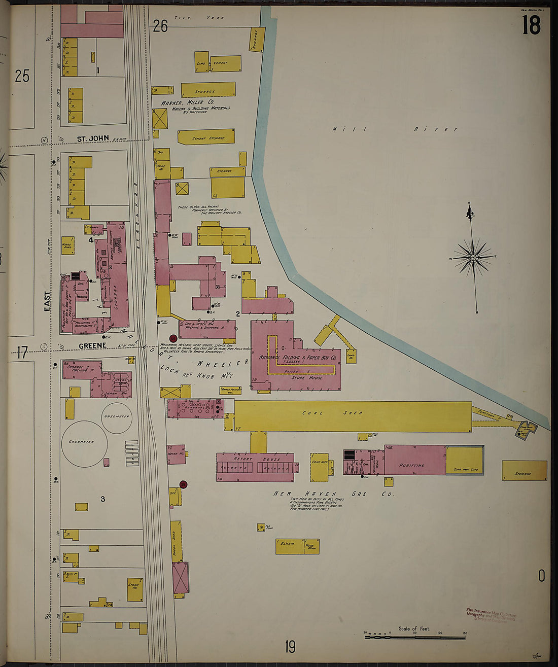 This old map of New Haven, New Haven County, Connecticut was created by Sanborn Map Company in 1901