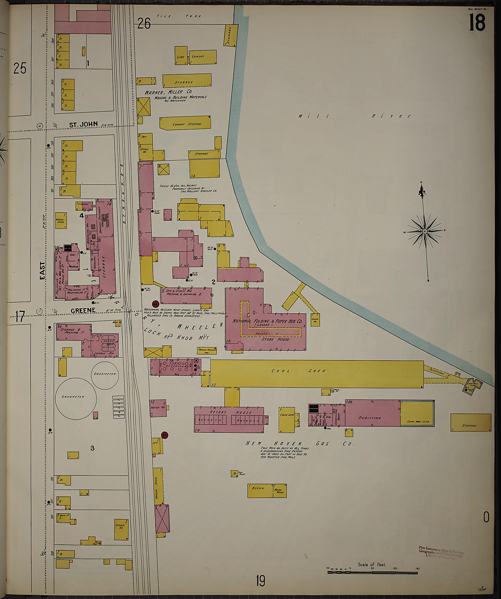 This old map of New Haven, New Haven County, Connecticut was created by Sanborn Map Company in 1901