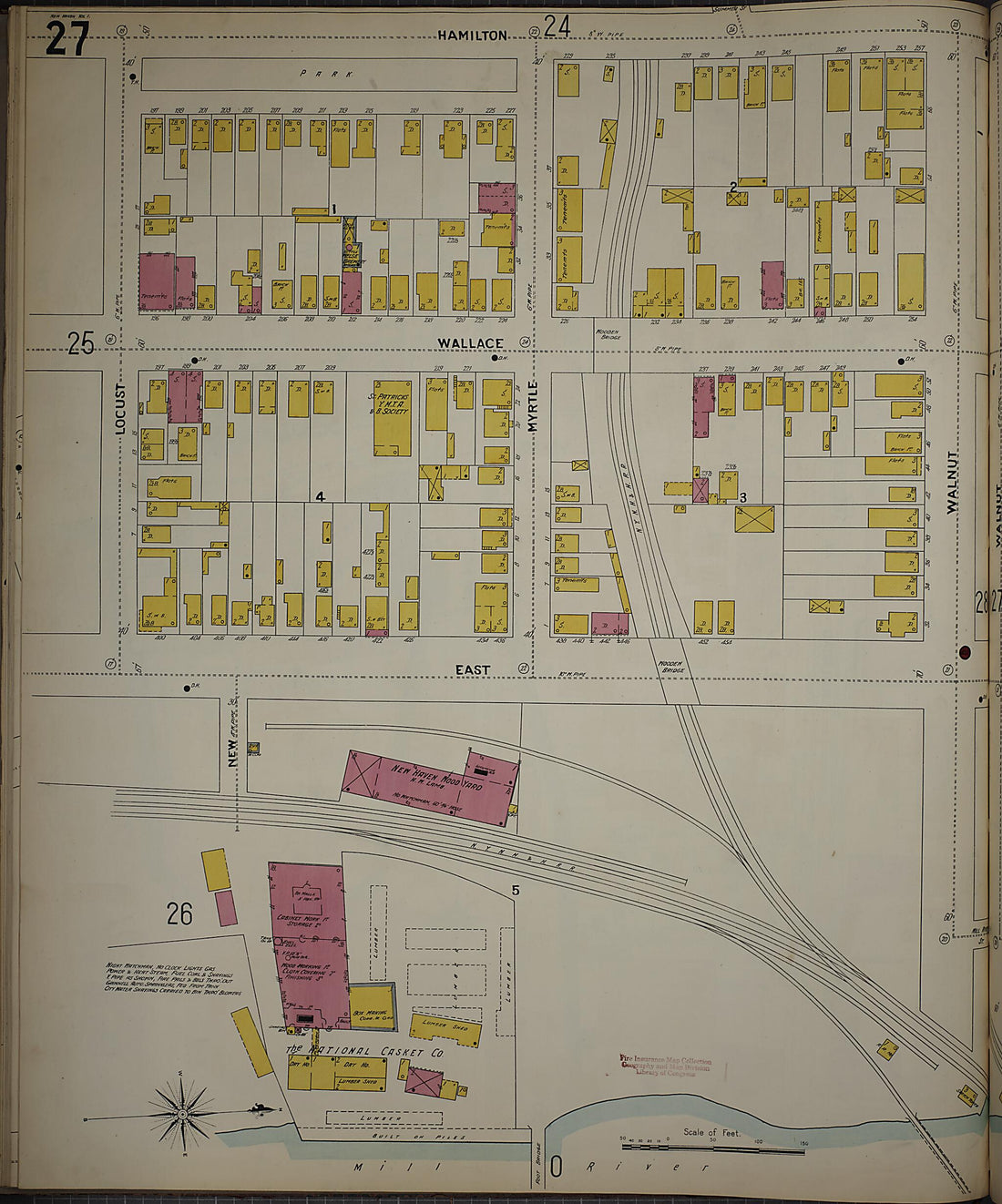 This old map of New Haven, New Haven County, Connecticut was created by Sanborn Map Company in 1901