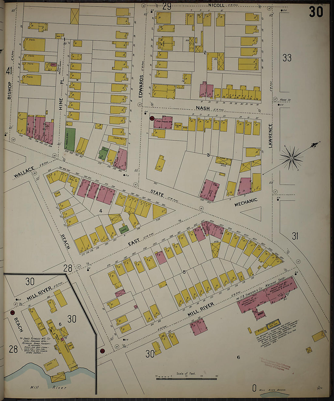 This old map of New Haven, New Haven County, Connecticut was created by Sanborn Map Company in 1901